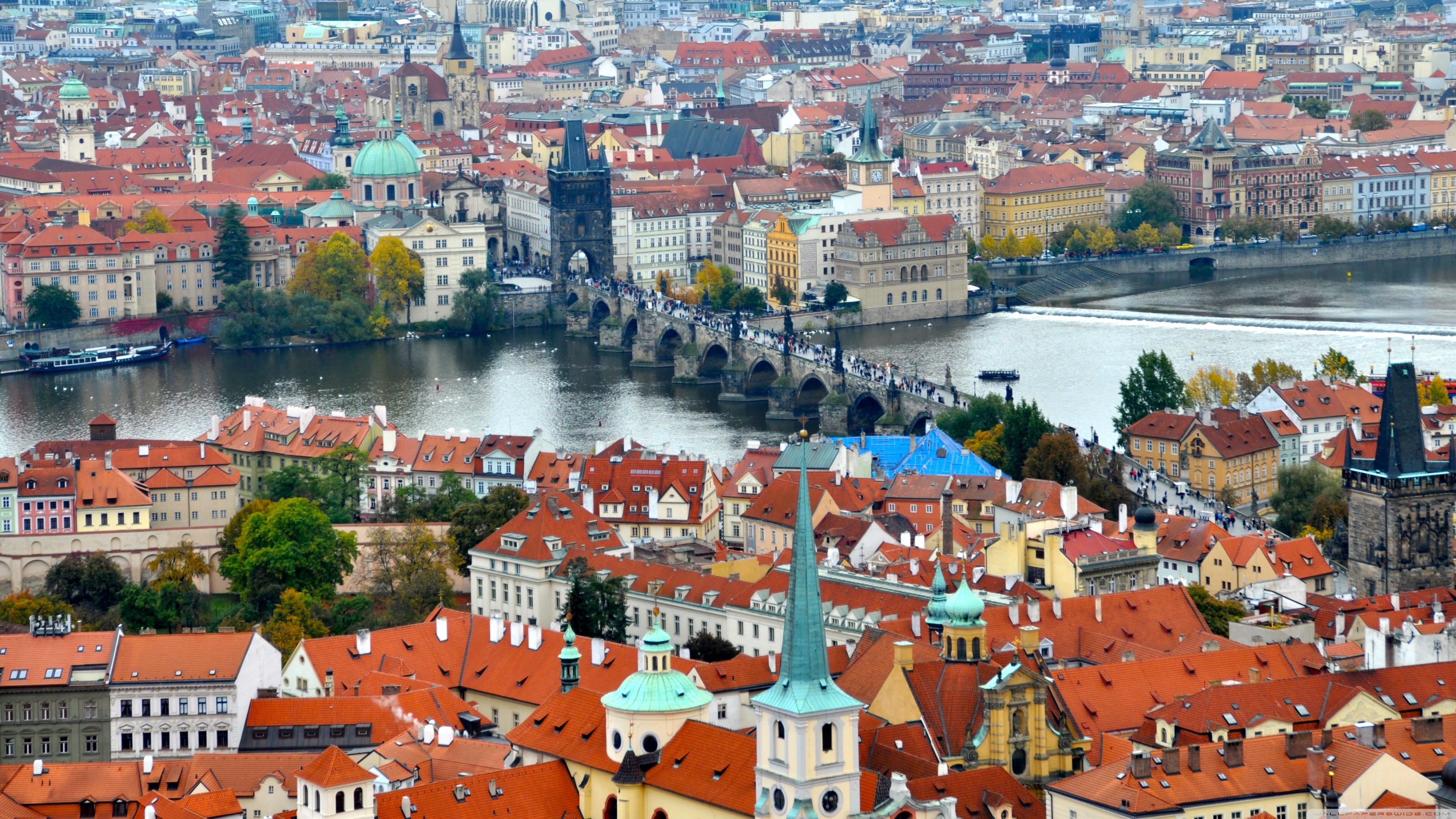 Czechia (Czech Republic): Prague, A political, cultural, and economic hub of Central Europe. 3840x2160 4K Wallpaper.