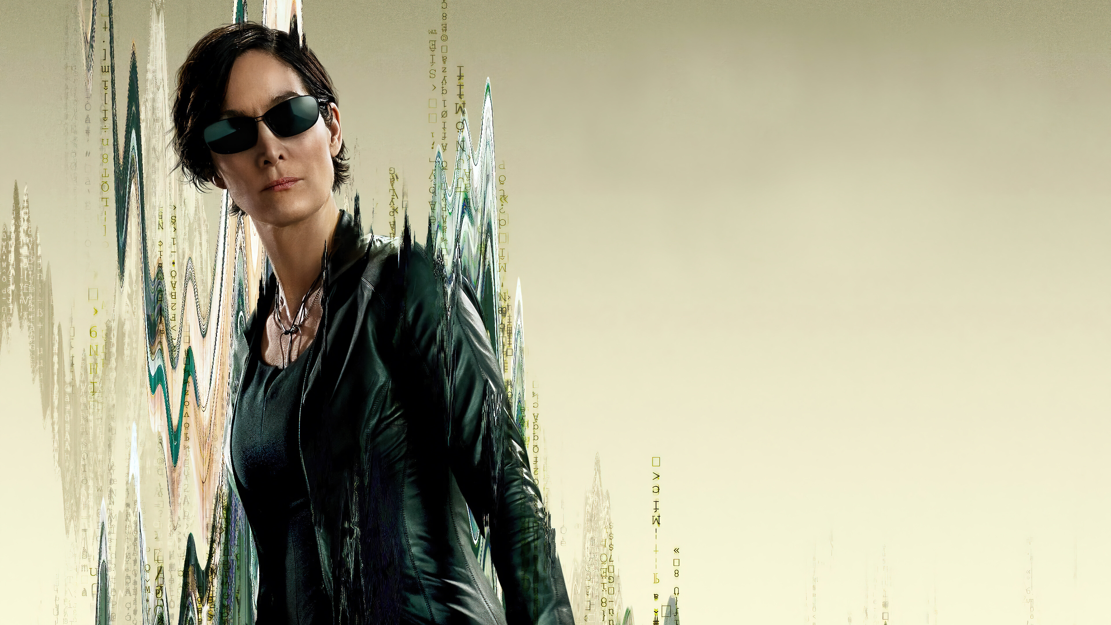 Matrix Franchise: Trinity, Carrie-Anne Moss, A Canadian actress. 3840x2160 4K Wallpaper.