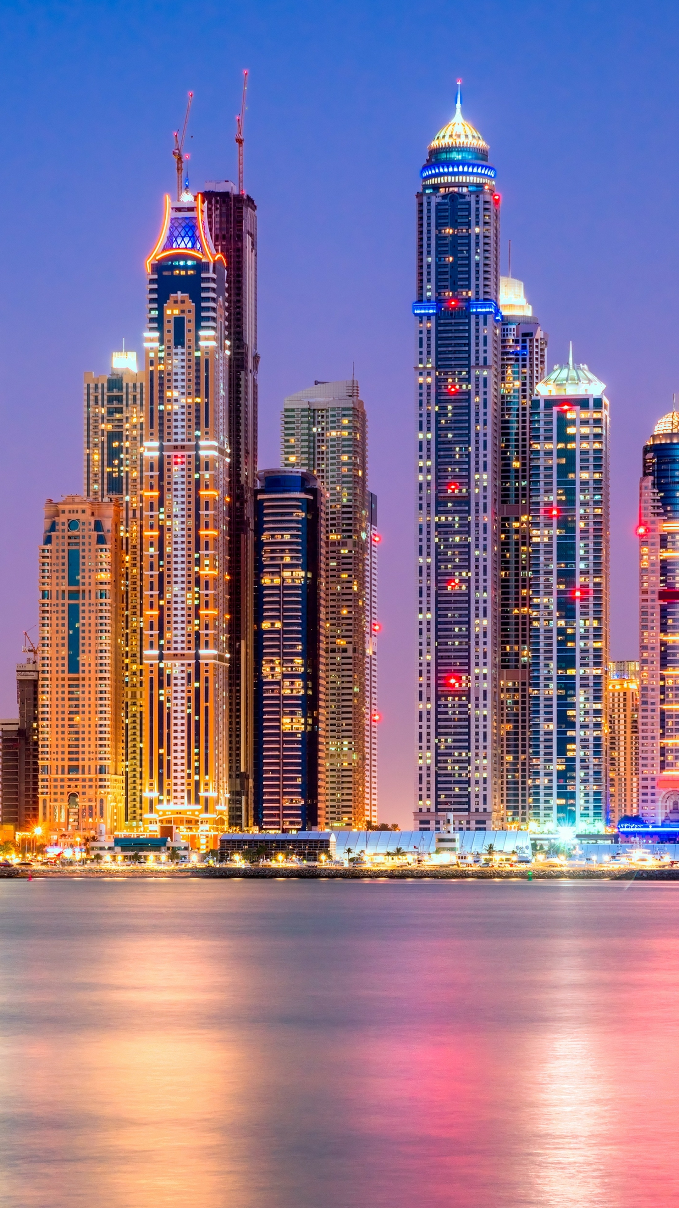 Dubai Skyline, Modern architecture, Skyscrapers, Man-made wonder, 2160x3840 4K Phone