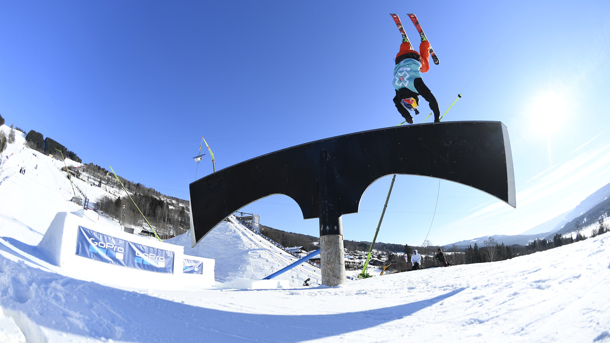 Jesper Tjader, Freestyle skiing, Gravity-defying flips, Extreme sports, 2050x1160 HD Desktop