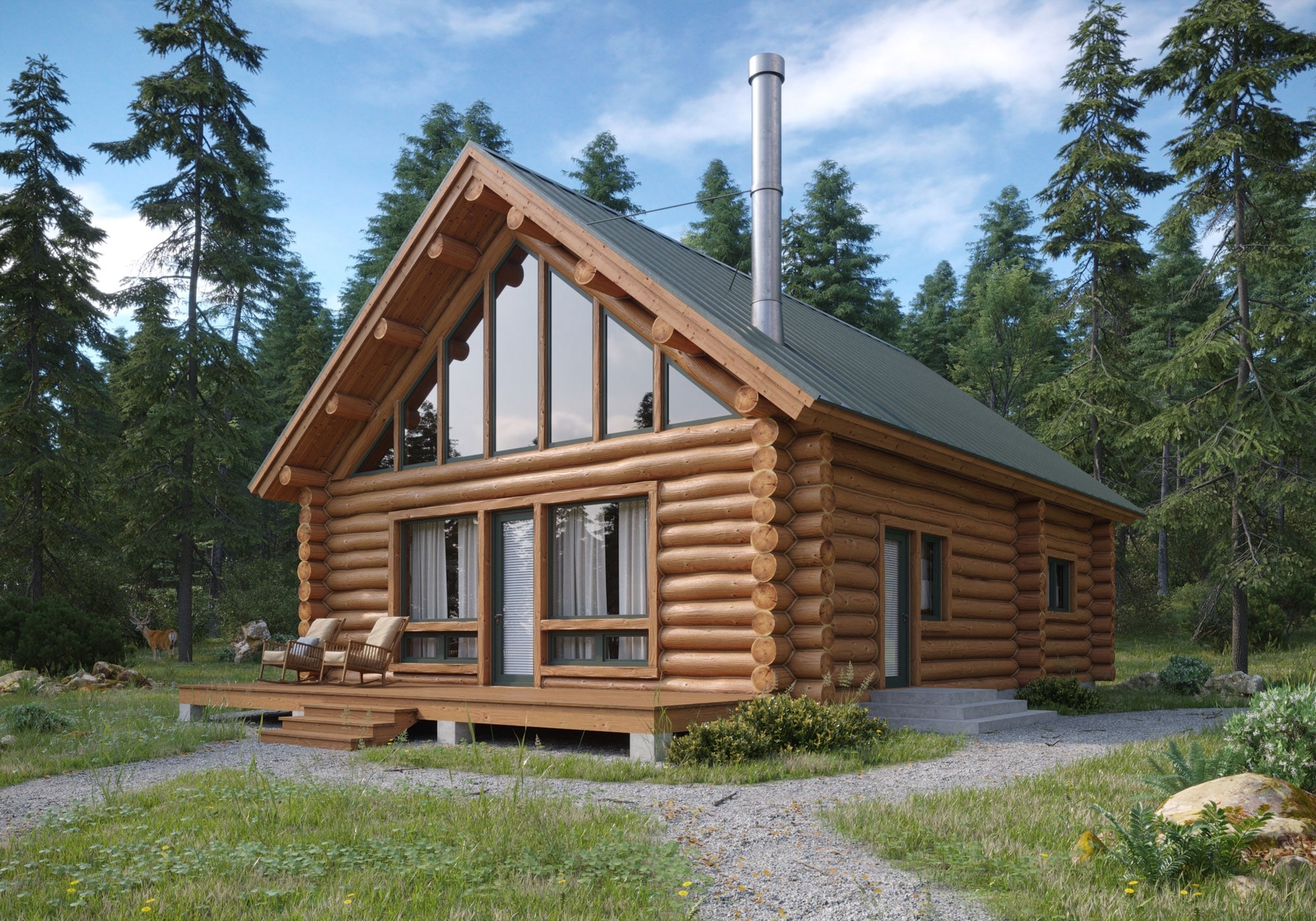 Frontier log homes, Custom handcrafted cabins, 2000x1400 HD Desktop