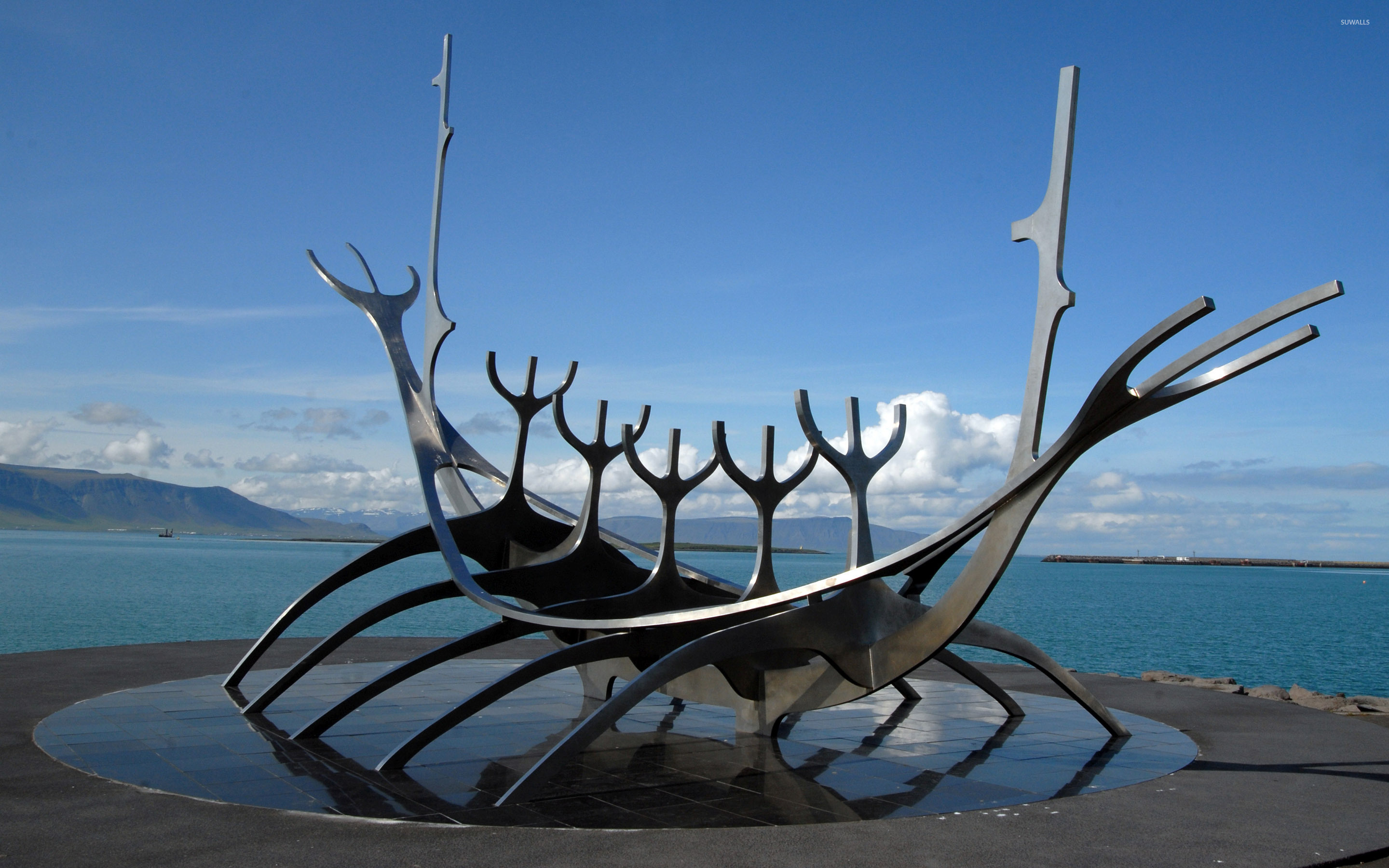 Reykjavik, Sun Craft boat sculpture, Wallpaper, 2880x1800 HD Desktop