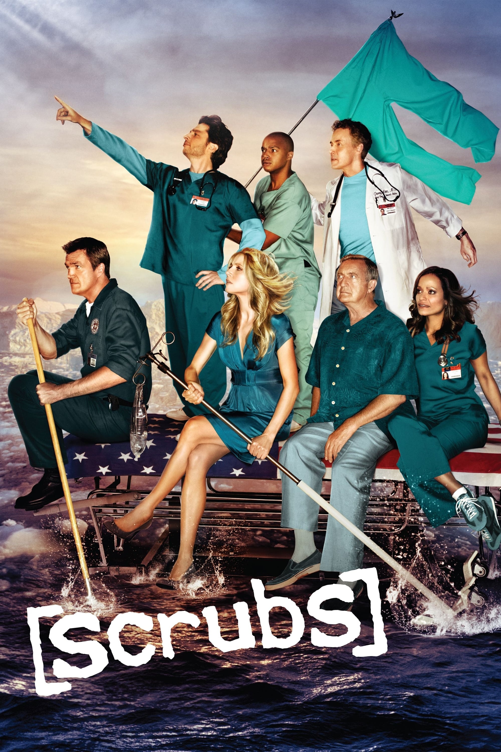 Scrubs (TV Series): 2001-2010 American medical sitcom television show created by Bill Lawrence. 2000x3000 HD Background.