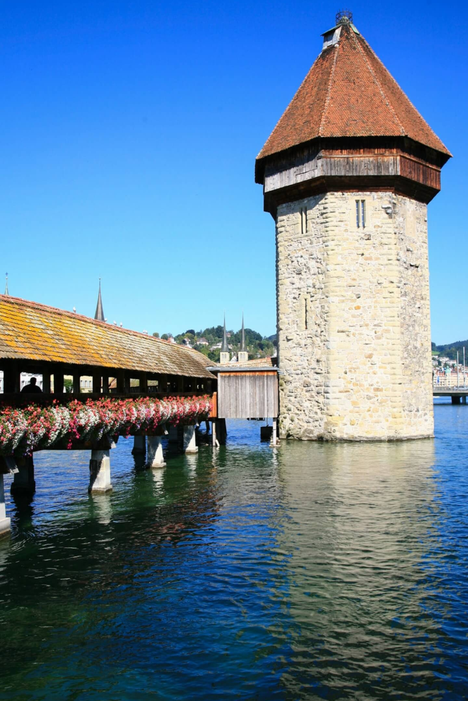 Chapel Bridge, Lucerne, Swiss bridge, Architectural wonder, 1600x2400 HD Phone