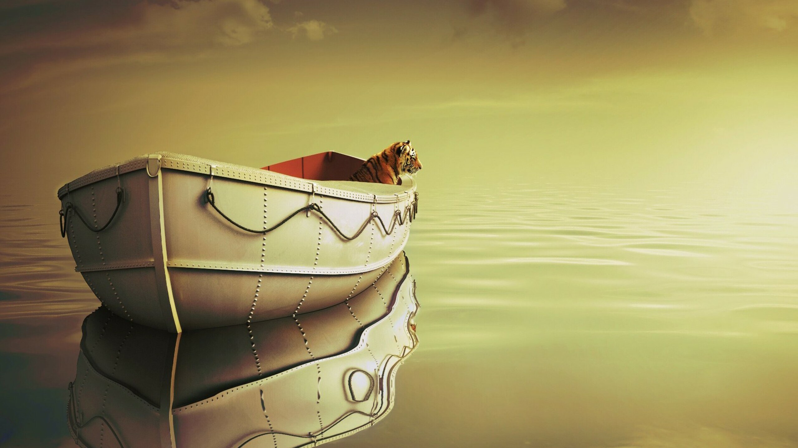 Life of Pi: At the 85th Academy Awards it had eleven nominations, including Best Picture and Best Adapted Screenplay, and won four, including Best Director for Ang Lee. 2560x1440 HD Background.