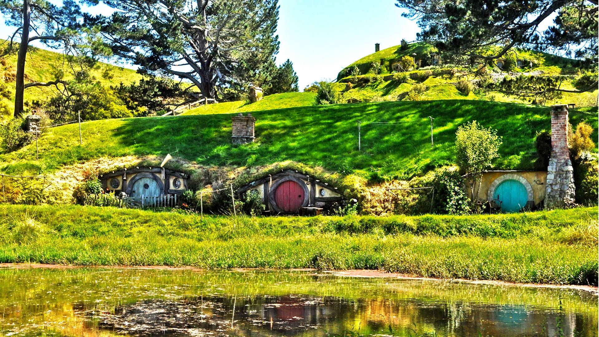 Hobbiton wallpaper, HD version, Hobbit house, Beautiful scenery, 1920x1080 Full HD Desktop