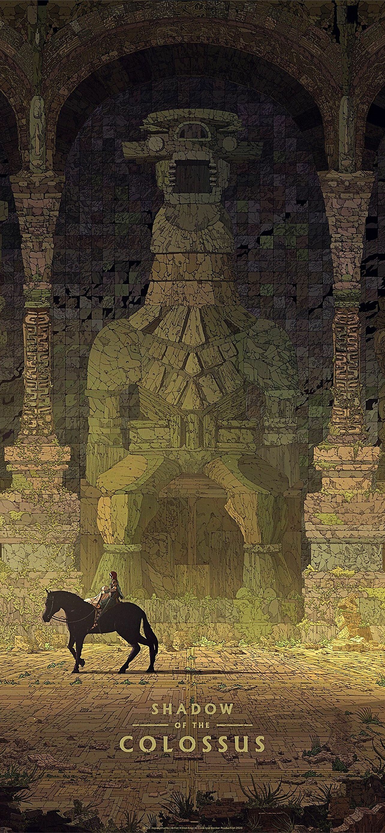Shadow of the Colossus: The game released in Japan as Wander and the Colossus. 1290x2780 HD Wallpaper.