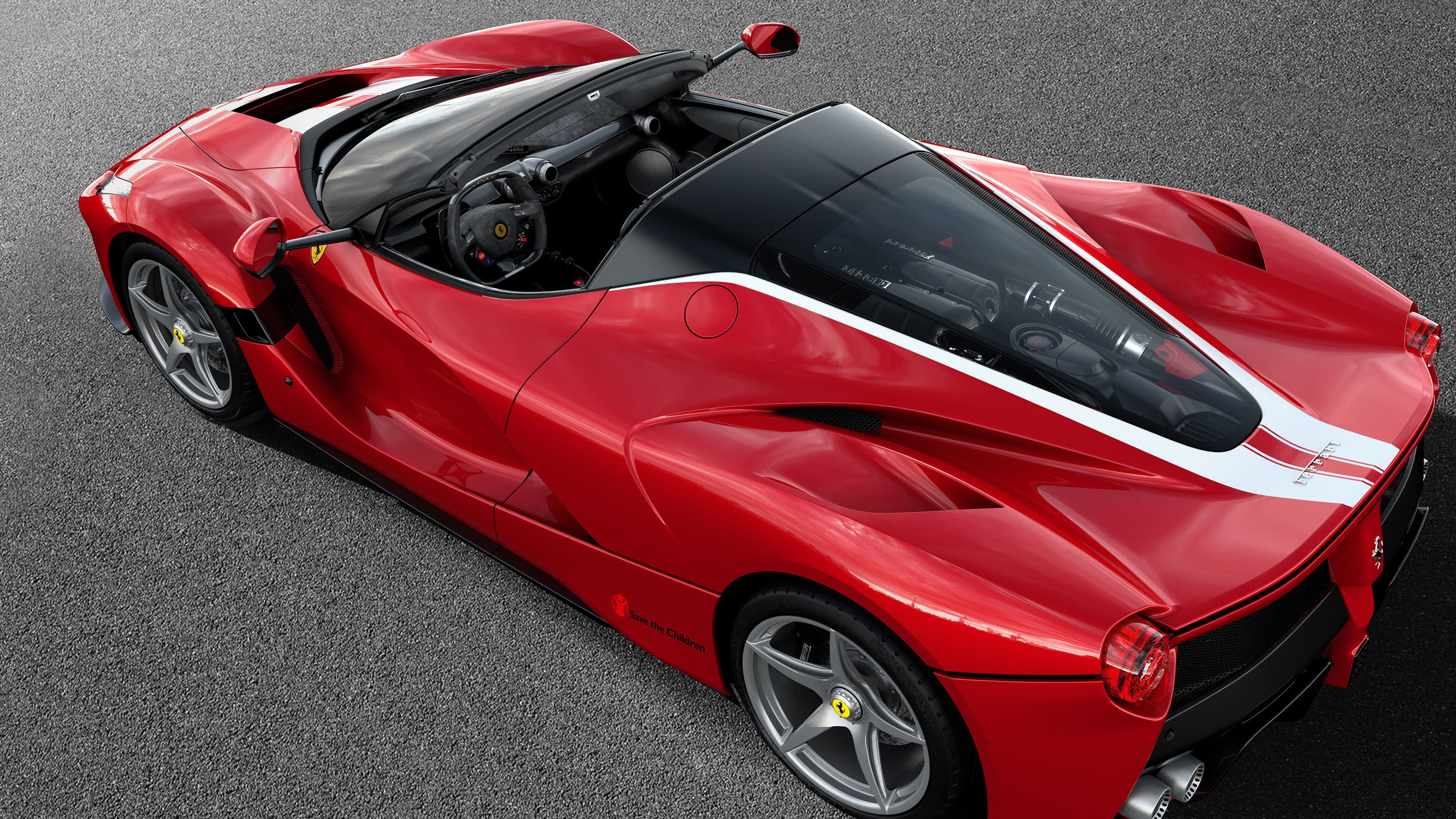 Ferrari LaFerrari Aperta, Red rear, UHD, 3840x2160 4K Desktop