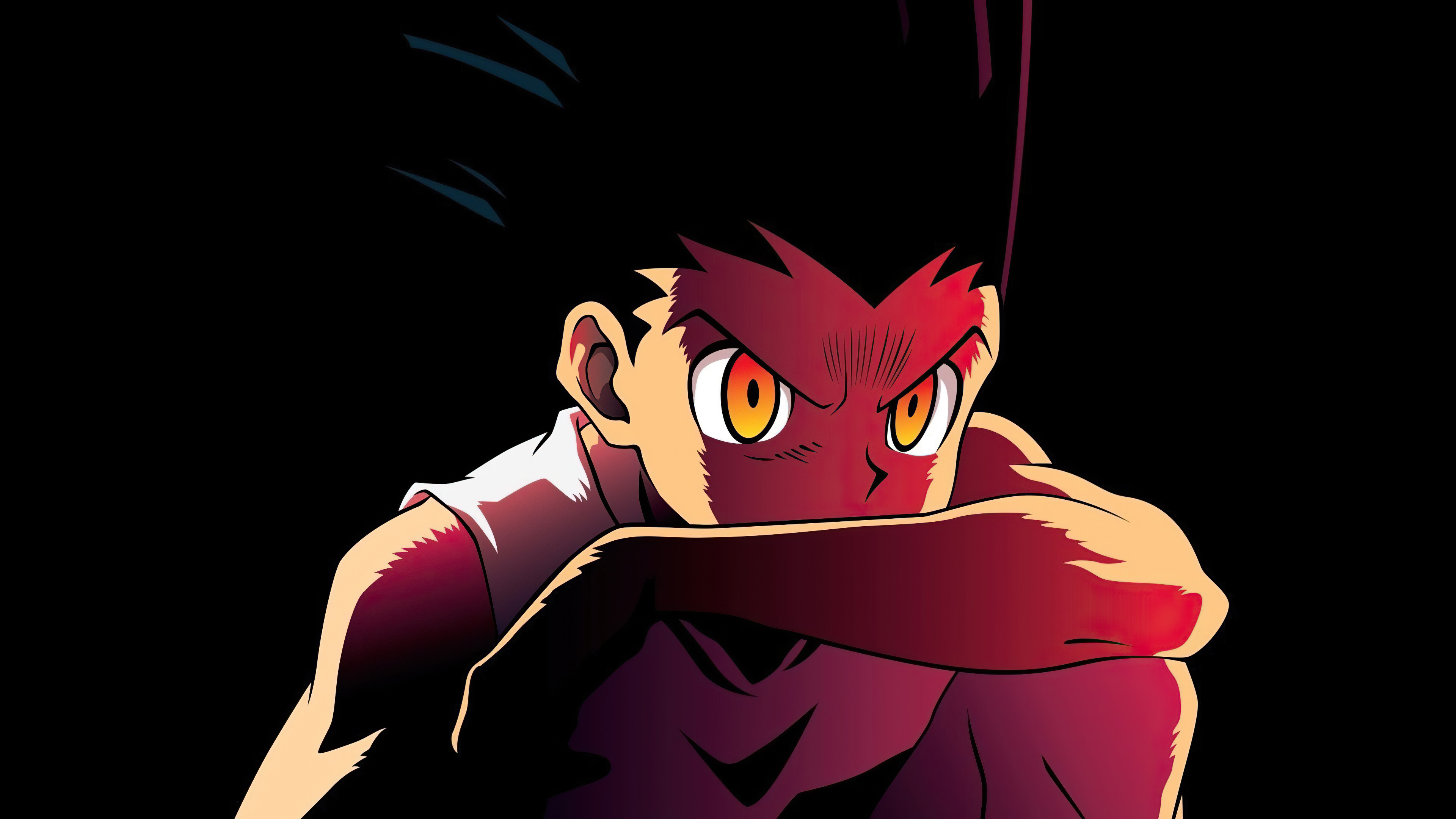 Gon Freecss: The son of the famous Hunter Ging Freecss, A Rookie Hunter, A young boy with large eyes. 3840x2160 4K Wallpaper.
