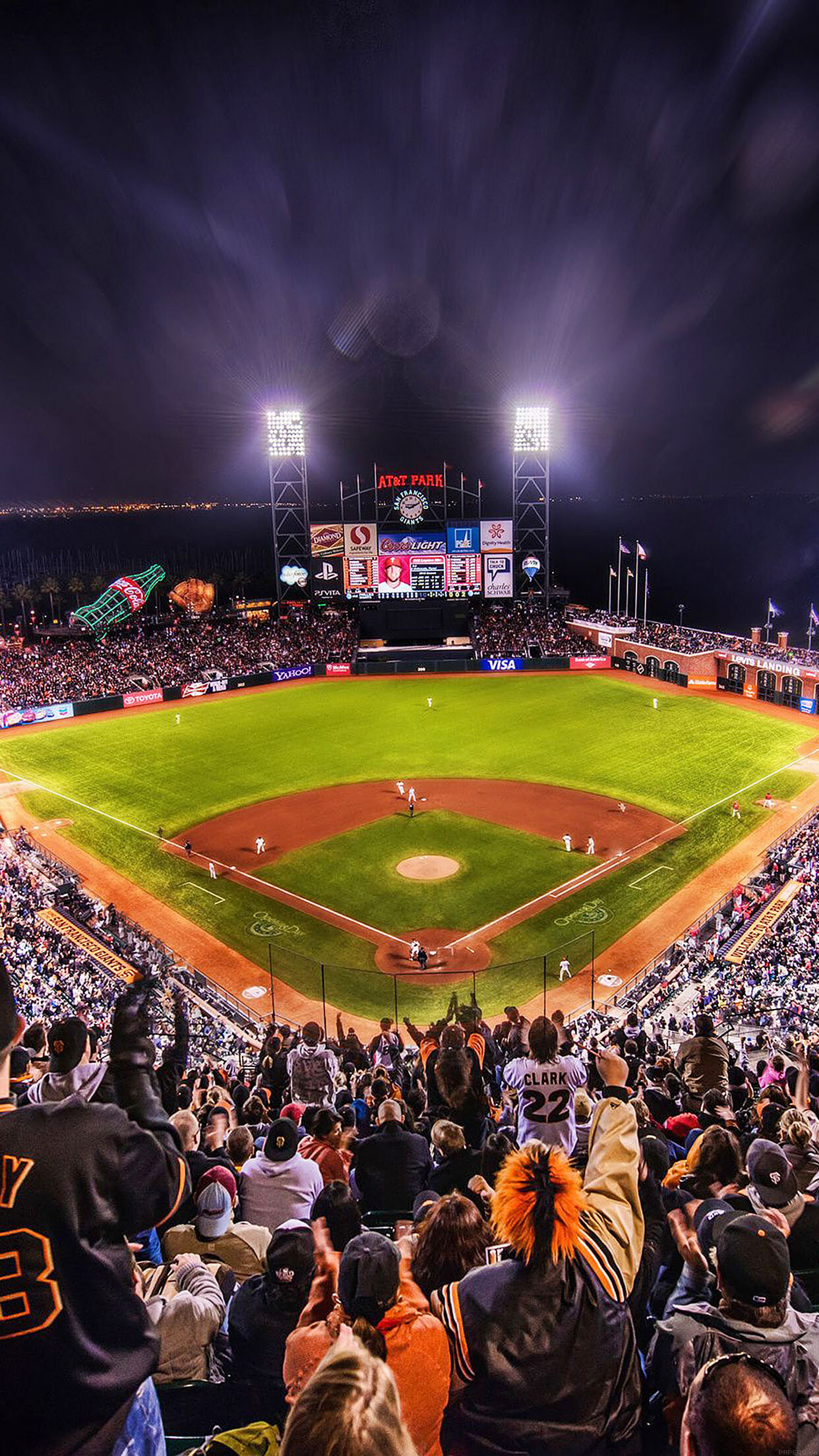 Baseballstadion, Sportkunst, iPhone Wallpaper, 1250x2210 HD Handy