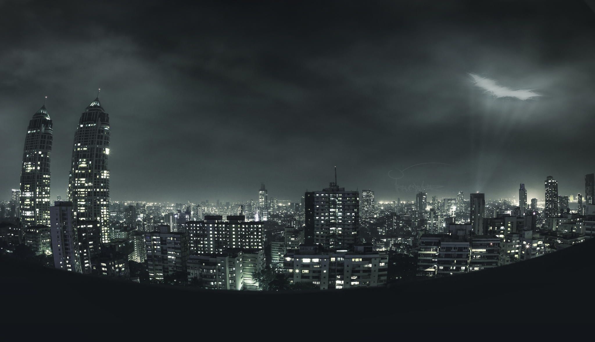 Gotham skyline, Cityscape wallpapers, 2050x1180 HD Desktop