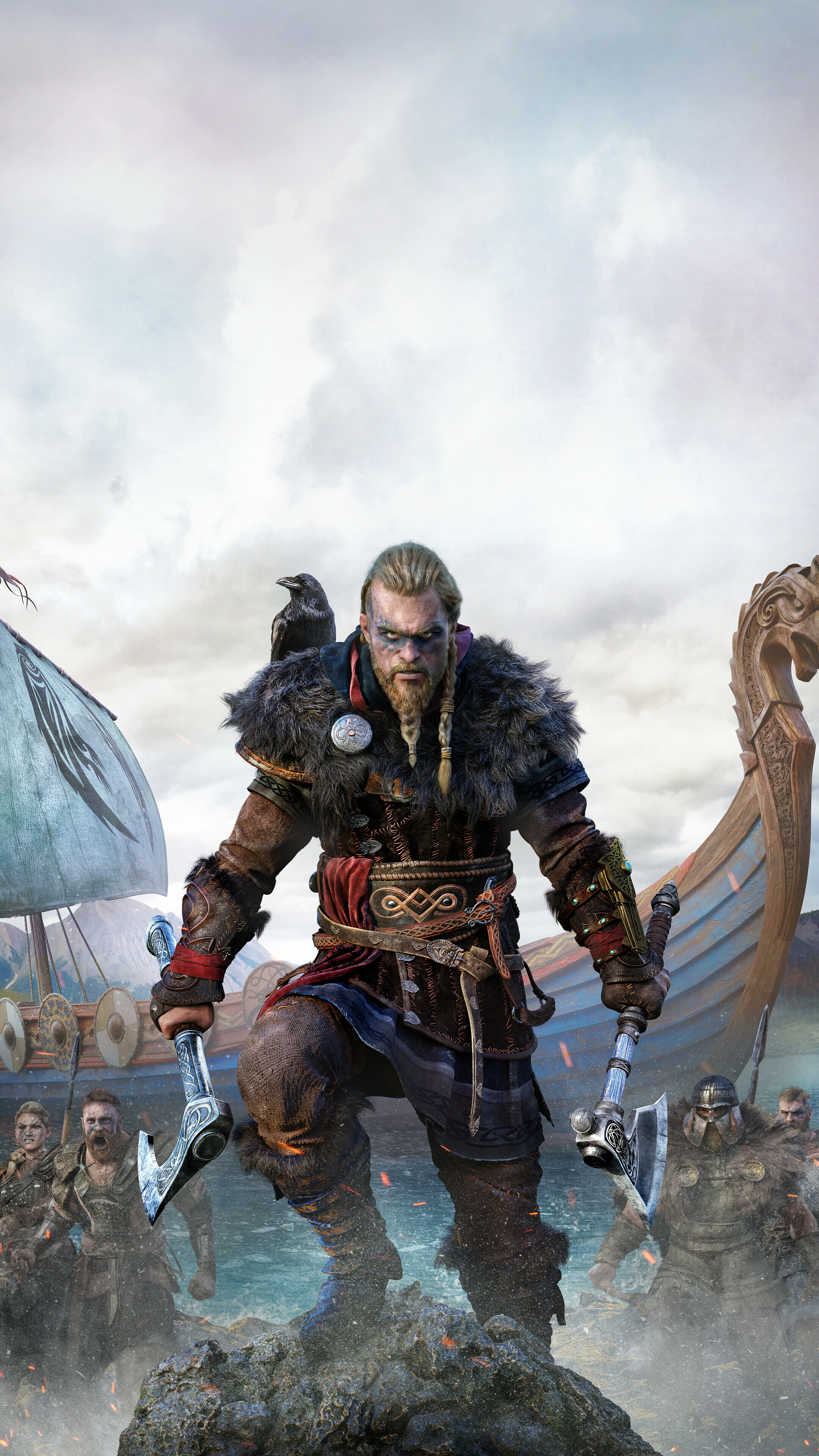 Assassin's Creed: Valhalla, The player takes control of Eivor Varinsdottir. 2160x3840 4K Background.