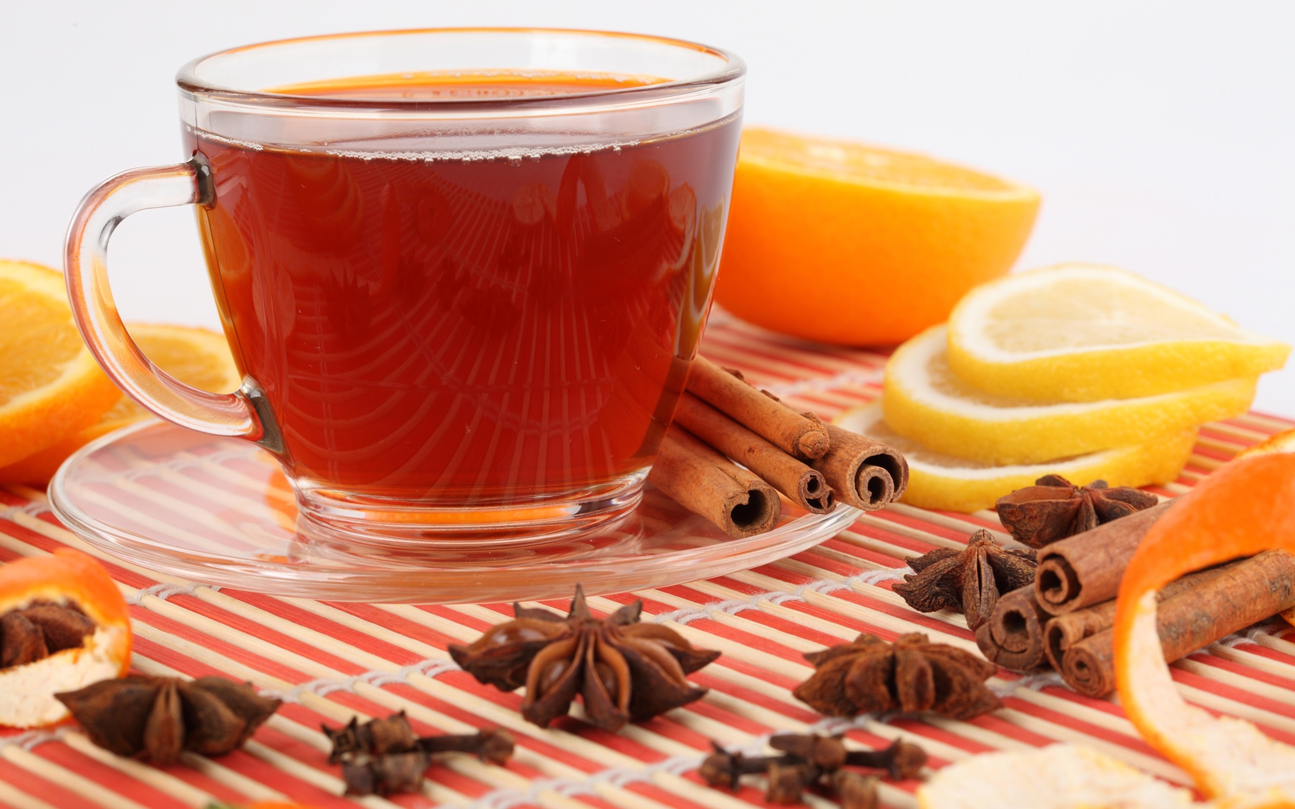 Saucer of tea, Cinnamon reflections, Warm beverage, Soothing drink, 2560x1600 HD Desktop