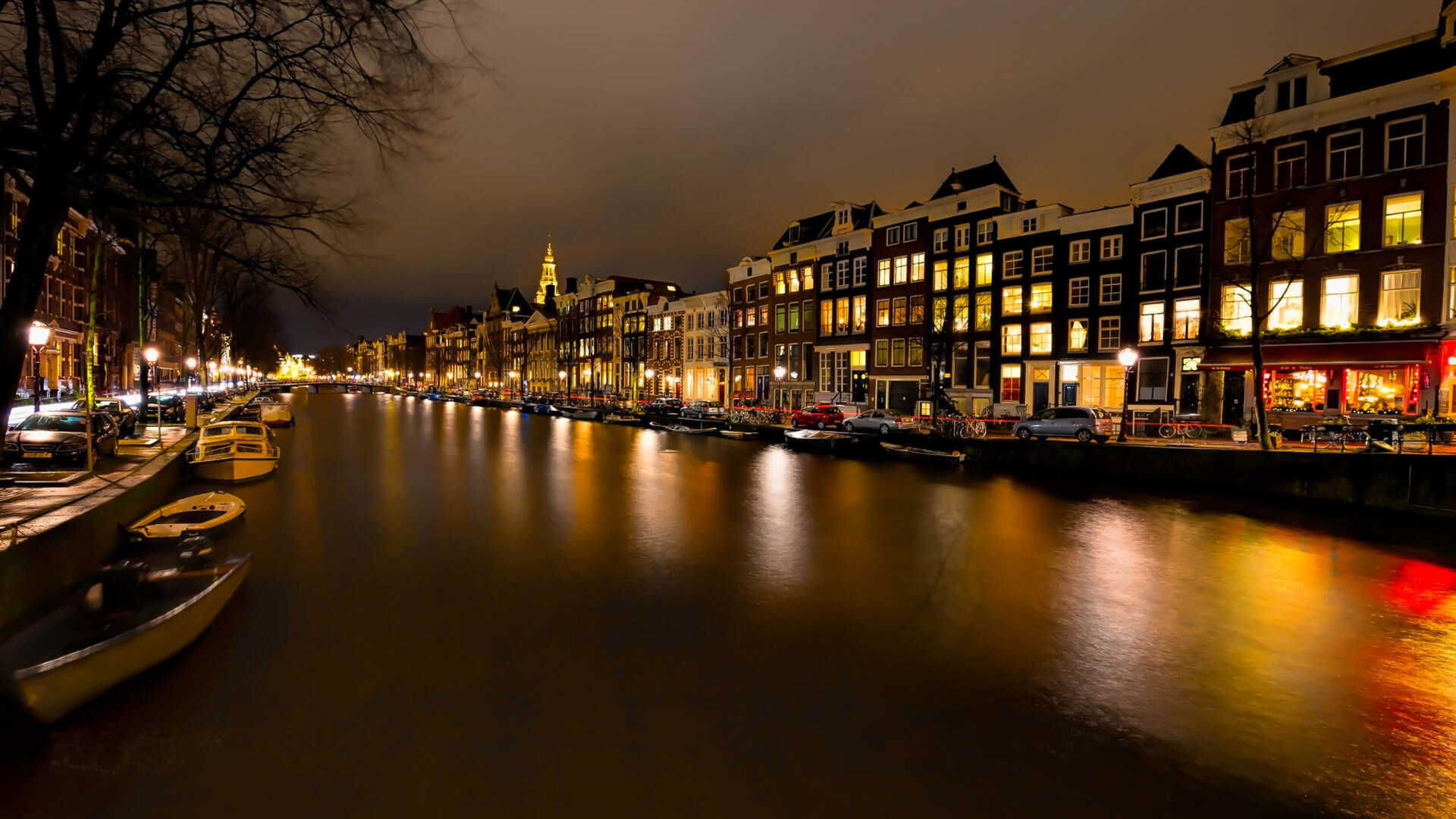Amsterdam: Netherlands, River Amstel, The province of North Holland. 1920x1080 Full HD Wallpaper.