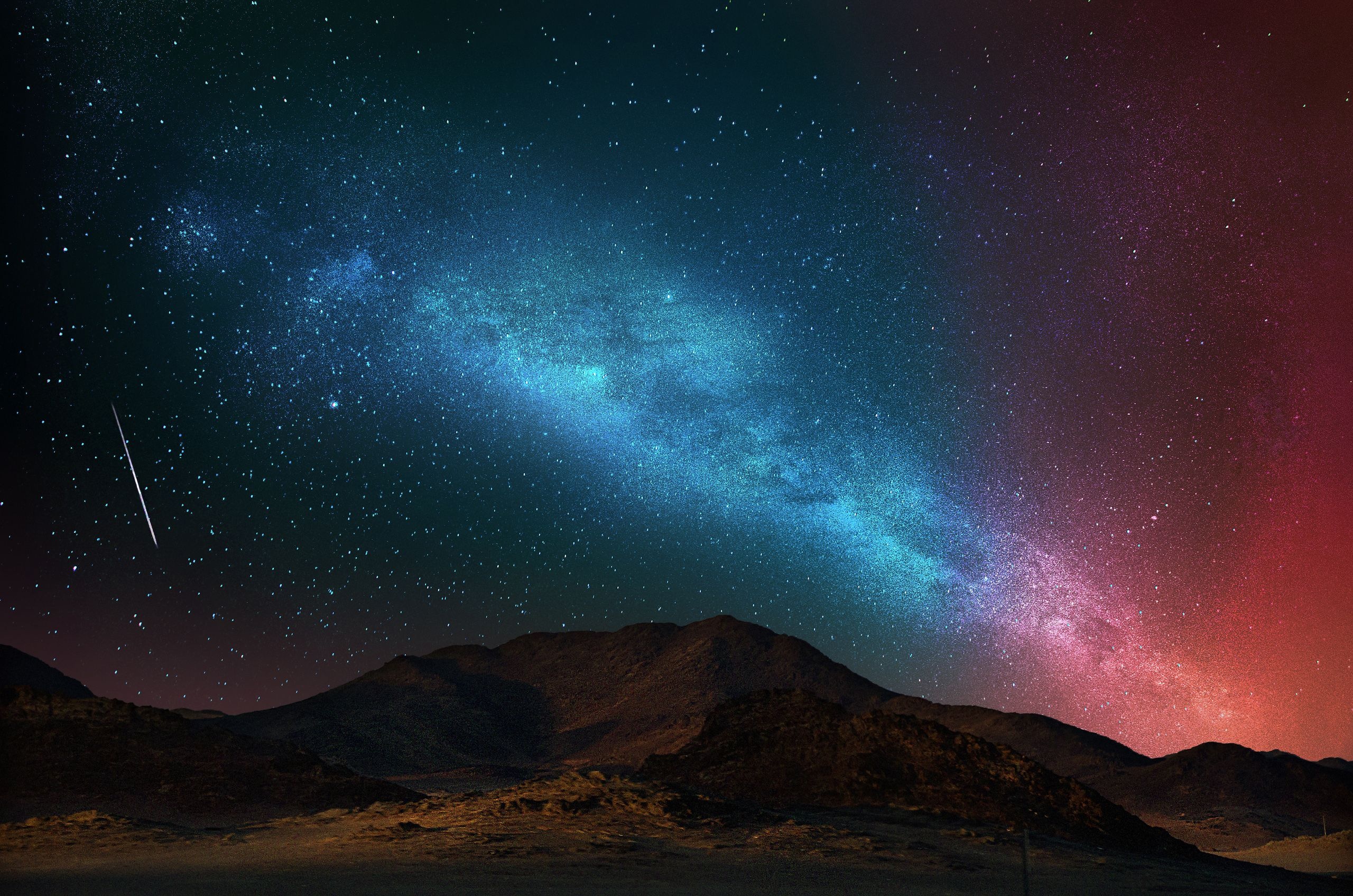 Night sky, Colorful night sky, Celestial beauty, Mesmerizing view, 2560x1700 HD Desktop