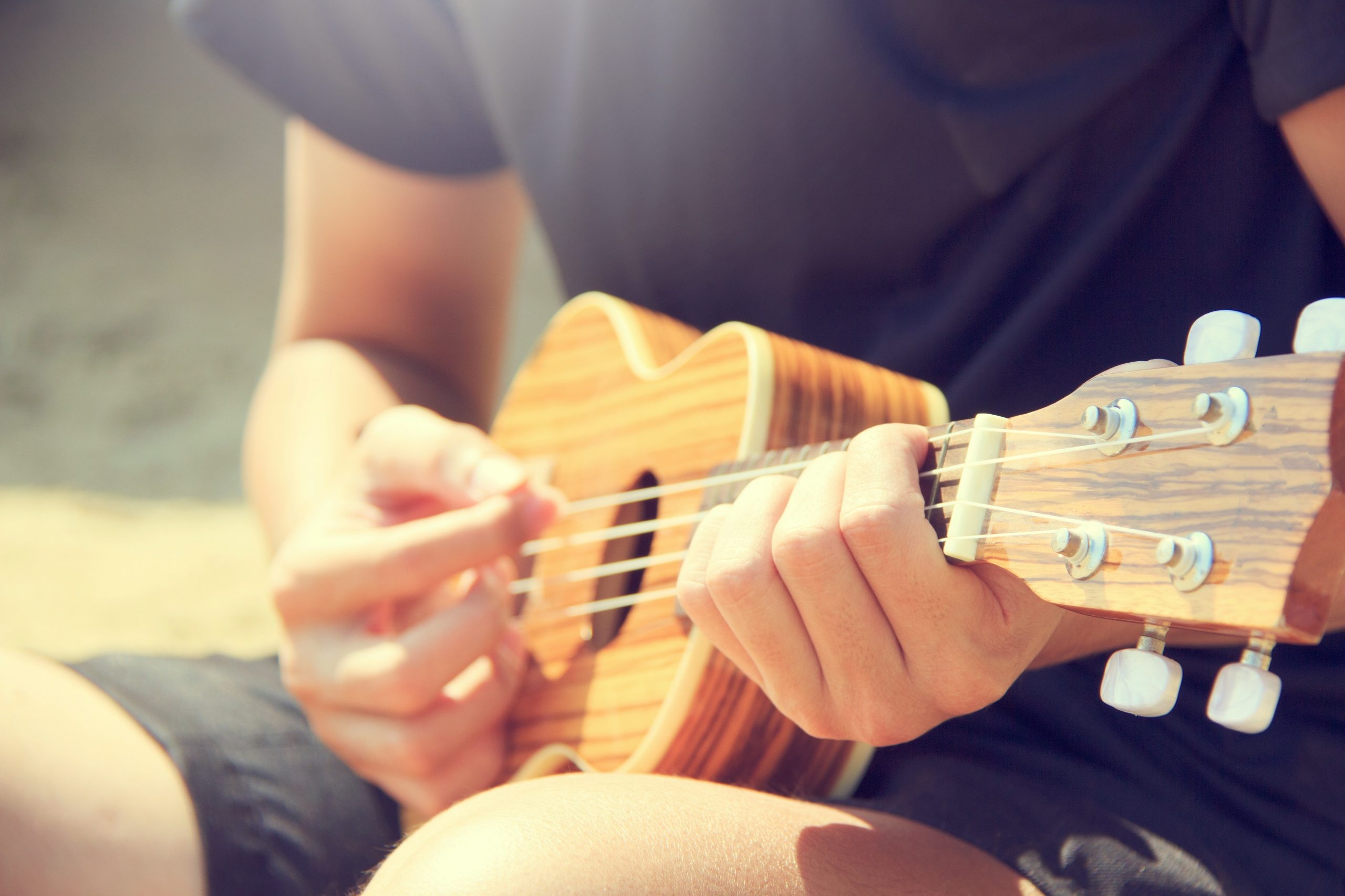Ukulele: Instrument tuning, A characteristic mellow sound, A small classical acoustic guitar, Ukulele Classes in Mannheim. 2560x1710 HD Background.