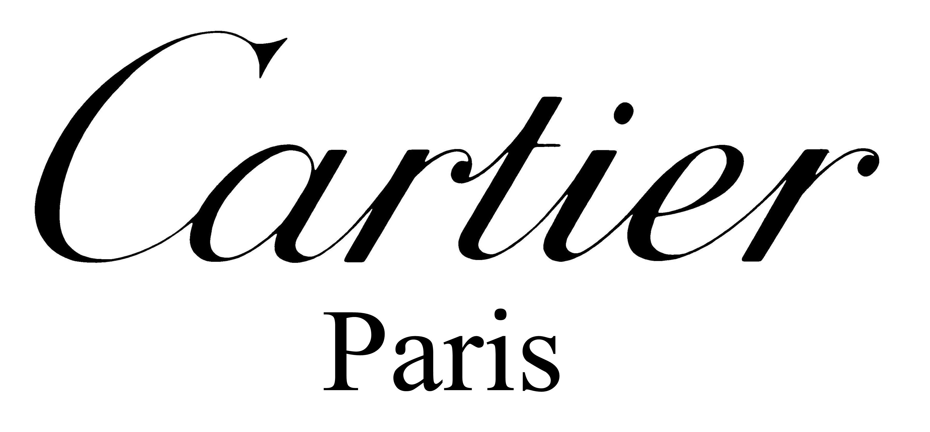 Cartier: One of the world's leading luxury goods companies, Black and white logo. 3600x1680 Dual Screen Background.