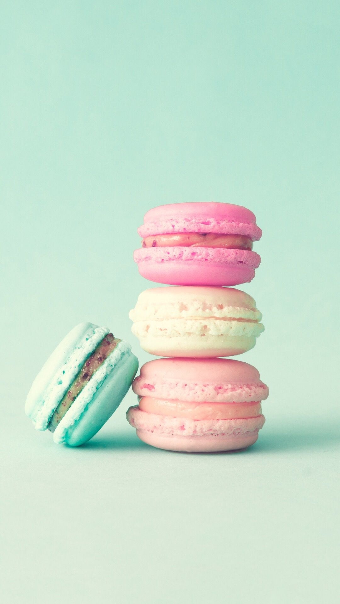 Macaron: Invented in France in the 1830s, The crispy outer shell of the biscuit. 1080x1920 Full HD Wallpaper.