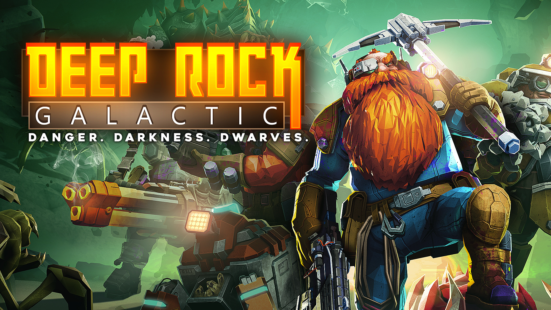 Deep Rock Galactic: Ghost Ship Games' first game, Danger, Darkness, Dwarves. 1920x1080 Full HD Wallpaper.