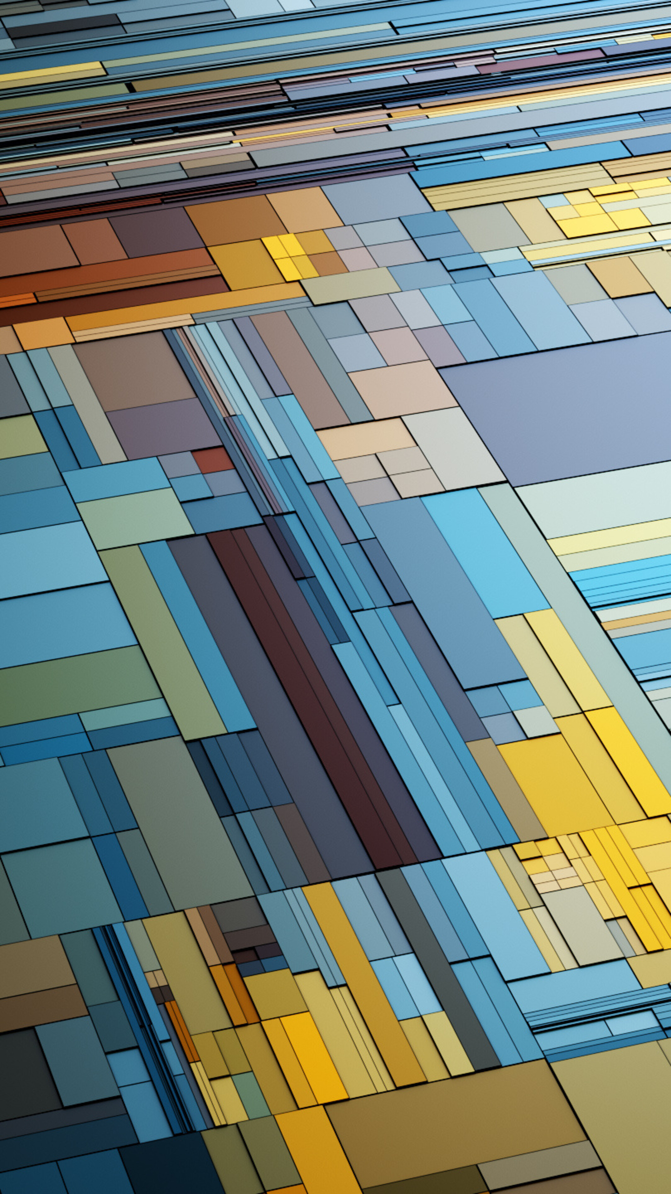 Geometric Abstract: Rectangles, Squares, Parallel lines, Acute angles. 2160x3840 4K Background.