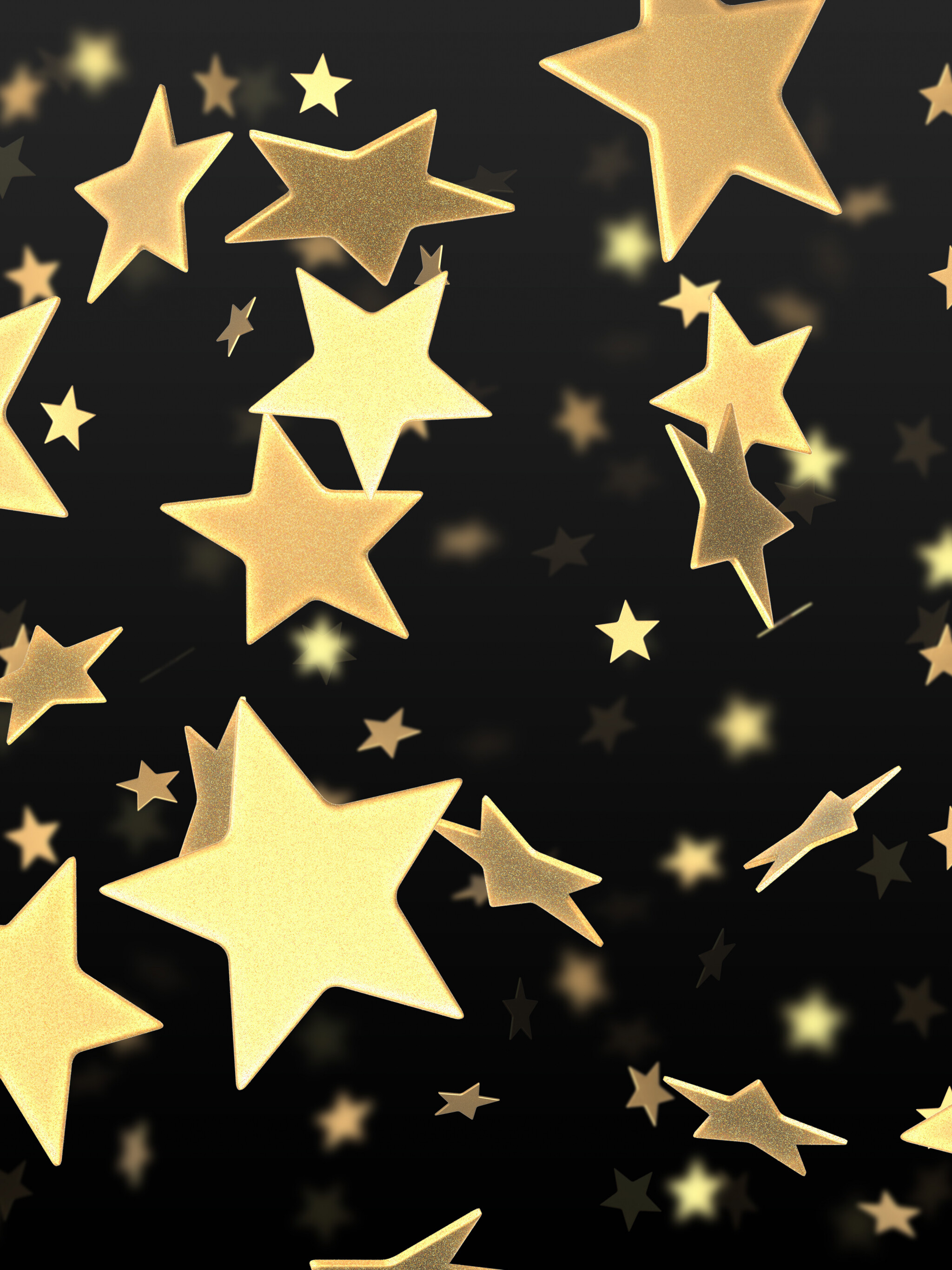 Gold Star: Awesome stars of different shapes and size, Luxury Christmas decoration. 2050x2740 HD Background.