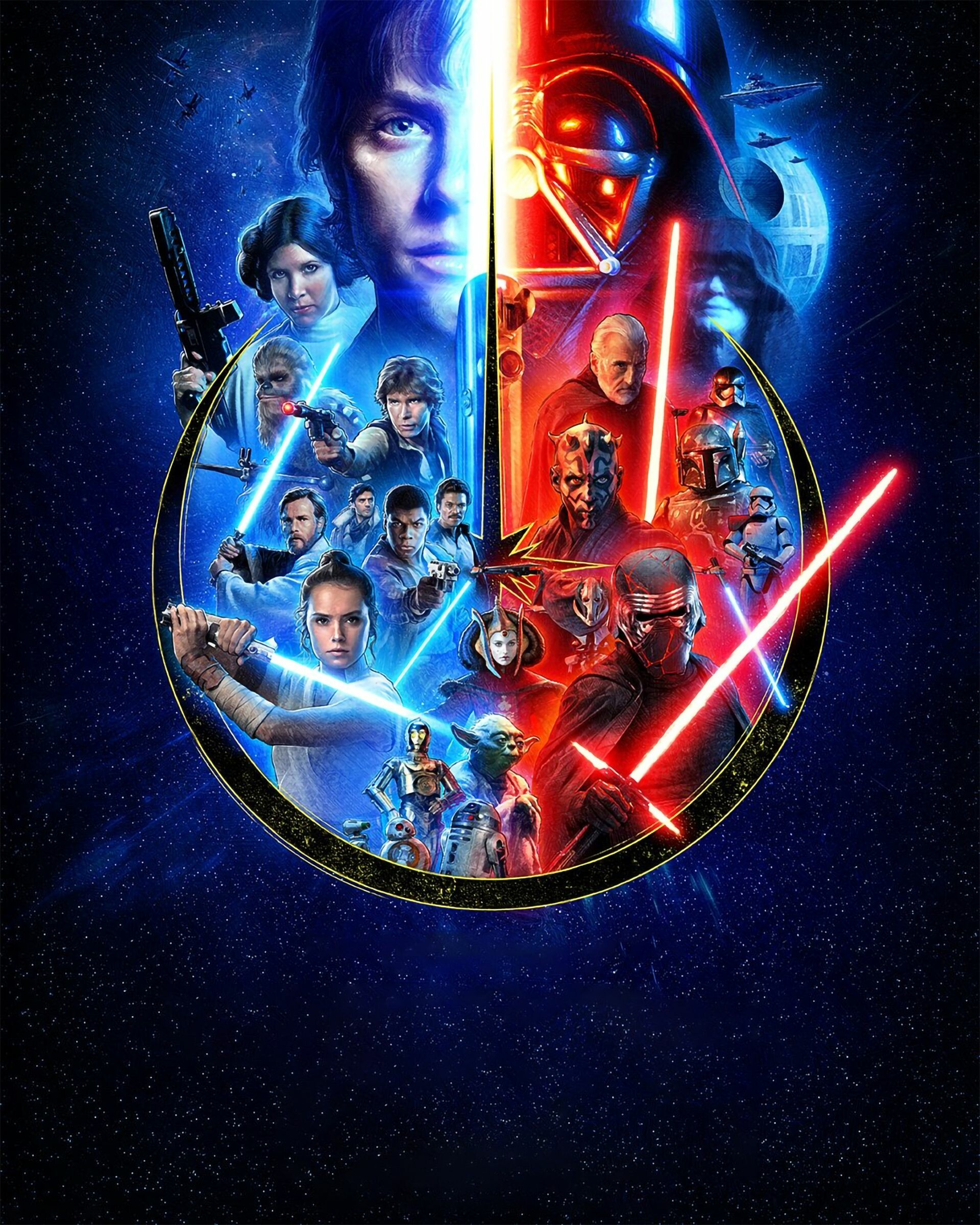 Star Wars: Skywalker Saga Movies, Epic space opera. 1920x2400 HD Background.