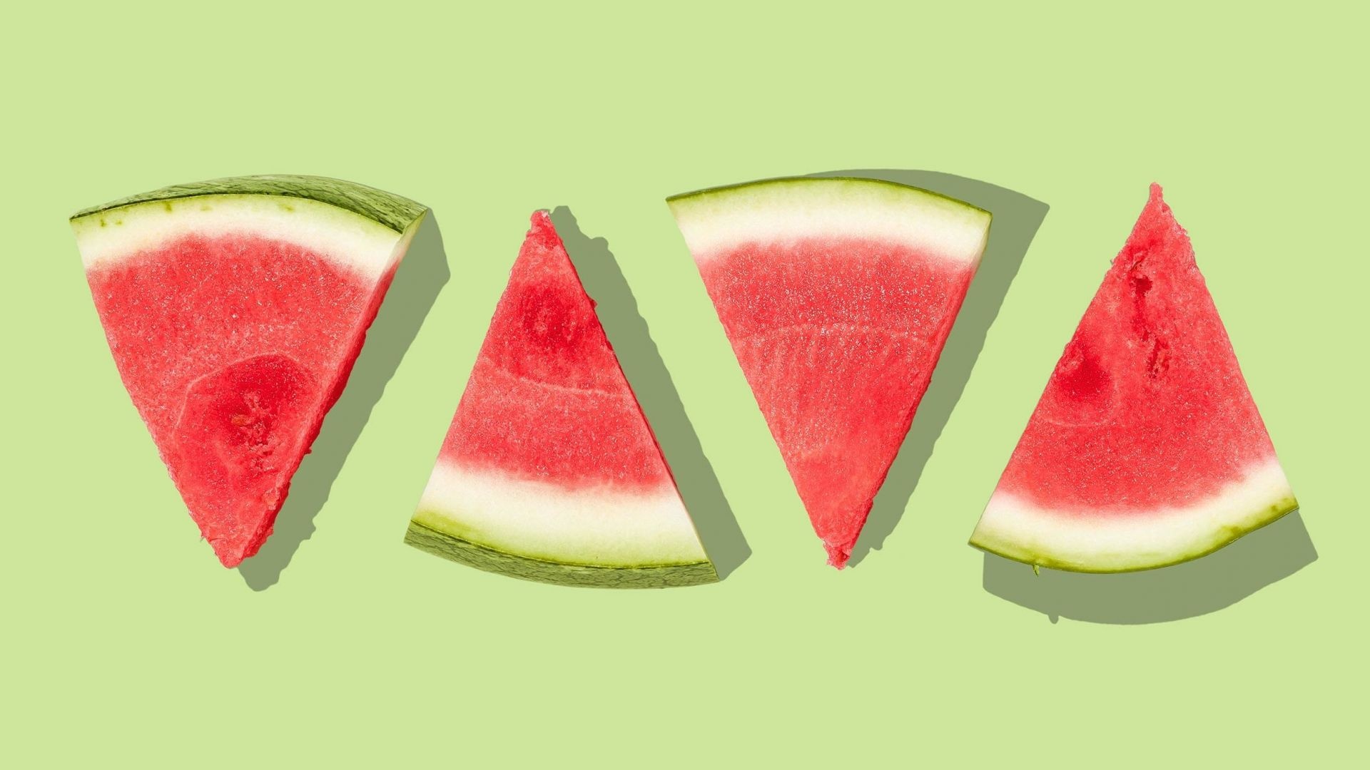Watermelon: High in lycopene, a carotenoid with antioxidant and cardioprotective properties. 1920x1080 Full HD Background.