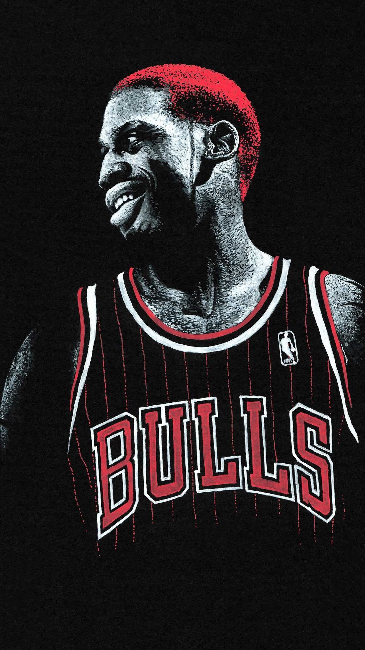 Dennis Rodman, Basketball Bulls, Chicago Bulls, NBA, 1250x2210 HD Handy