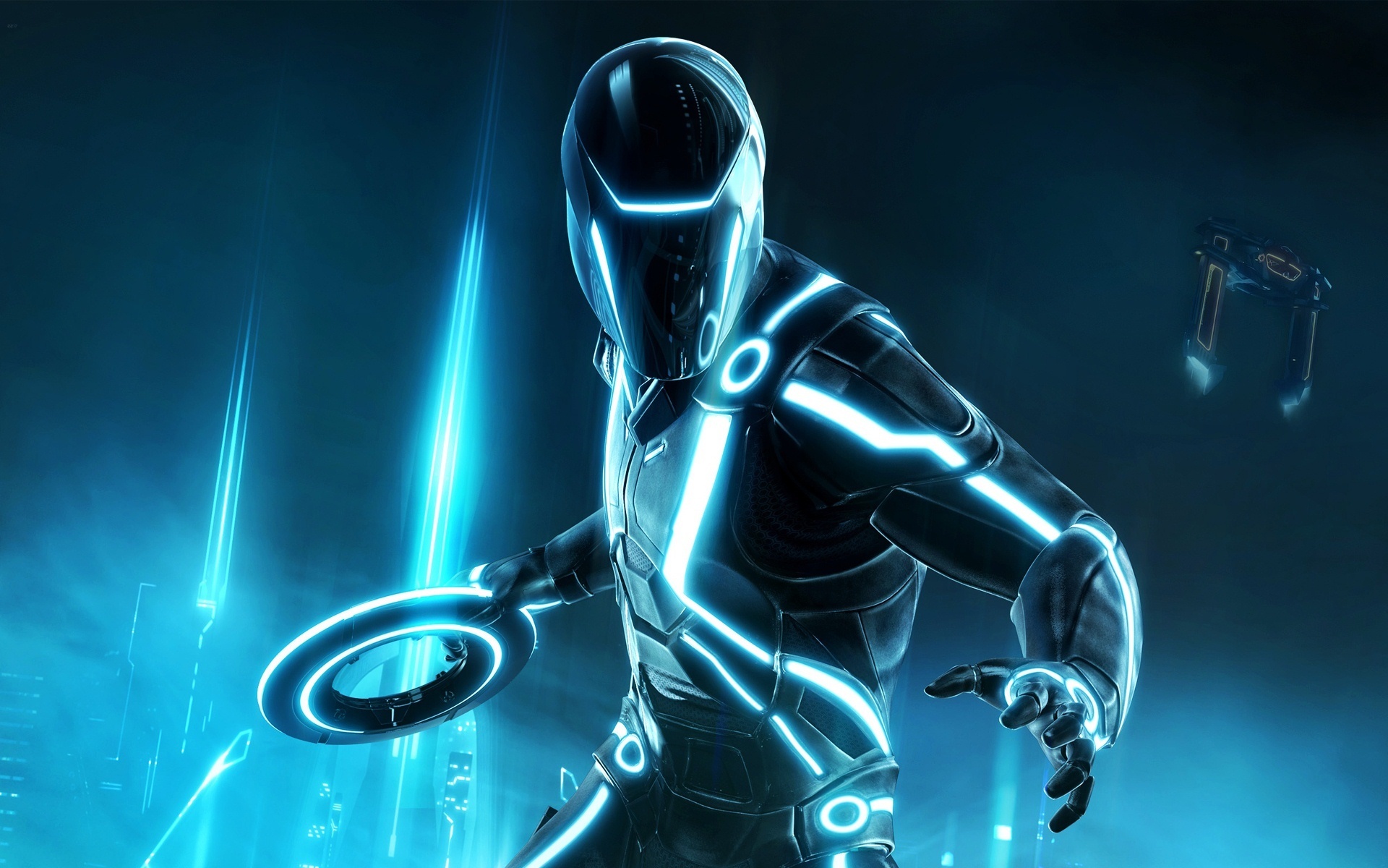Tron (Movie): The film's costumes were designed by Michael Wilkinson. 1920x1200 HD Background.