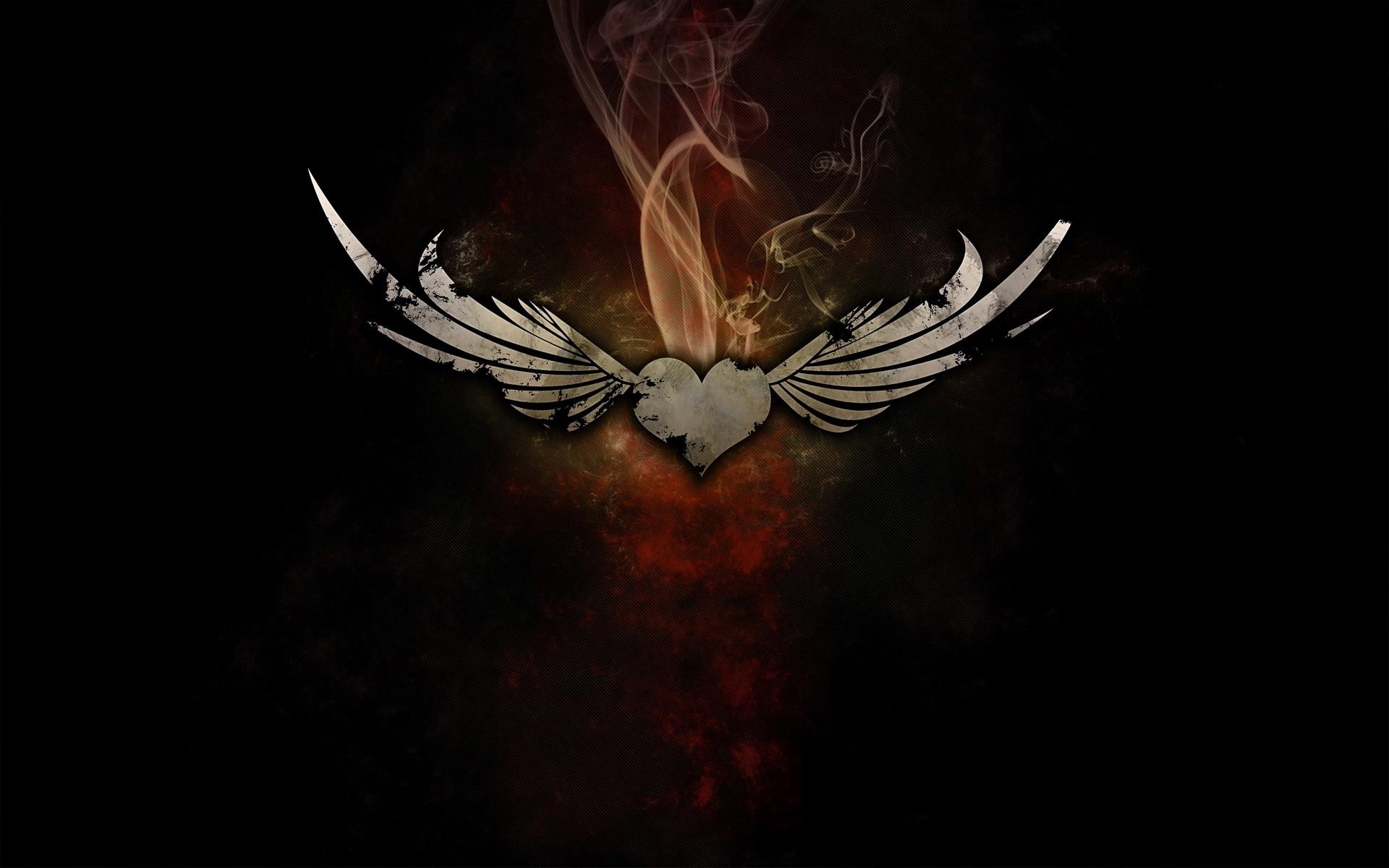 Heart With Wings, Winged heart, Emo wallpaper, Gothic art, 1920x1200 HD Desktop