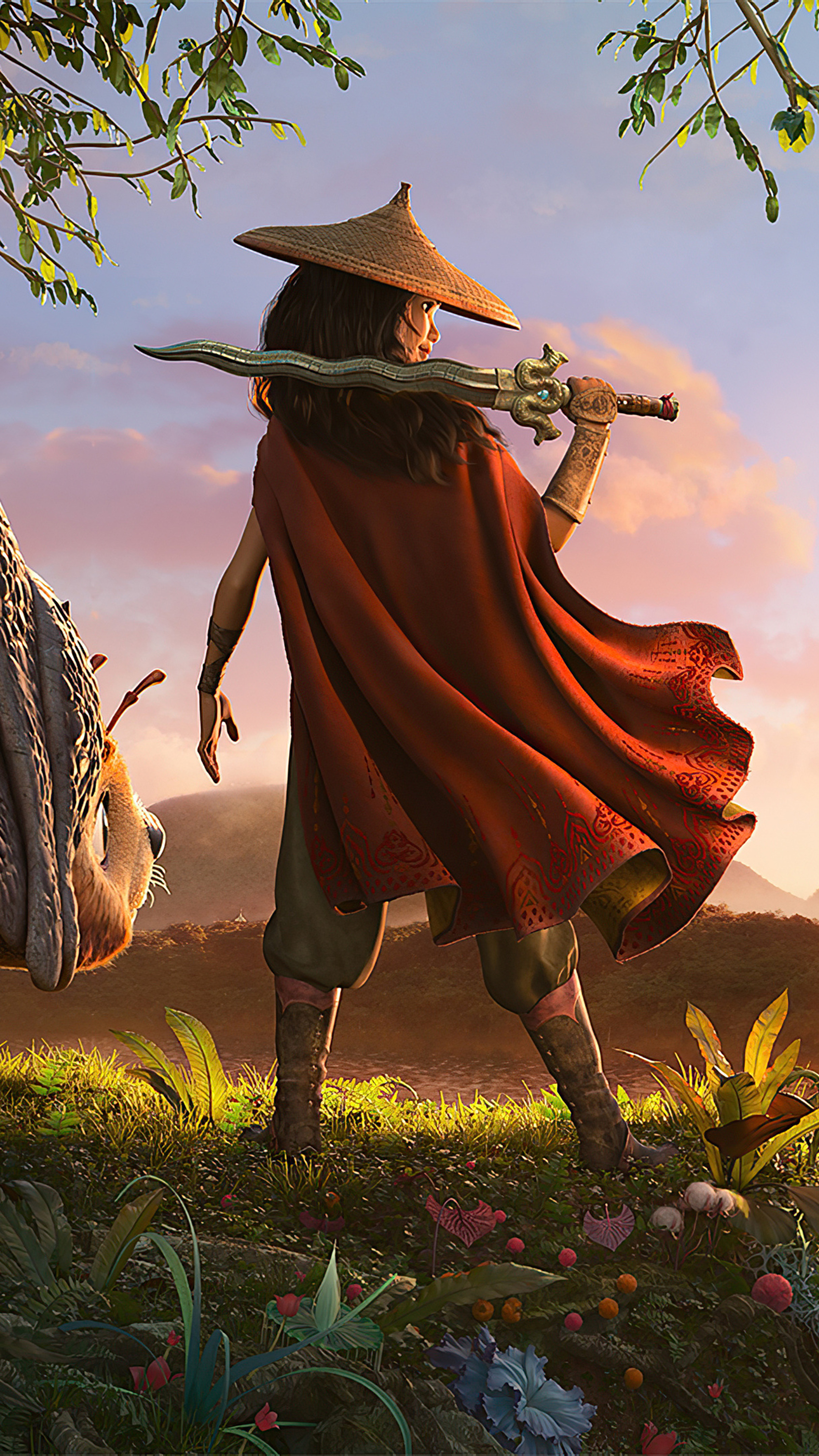 Disney Animation, Raya and the Last Dragon, 4K wallpapers, Sony Xperia devices, 2160x3840 4K Phone