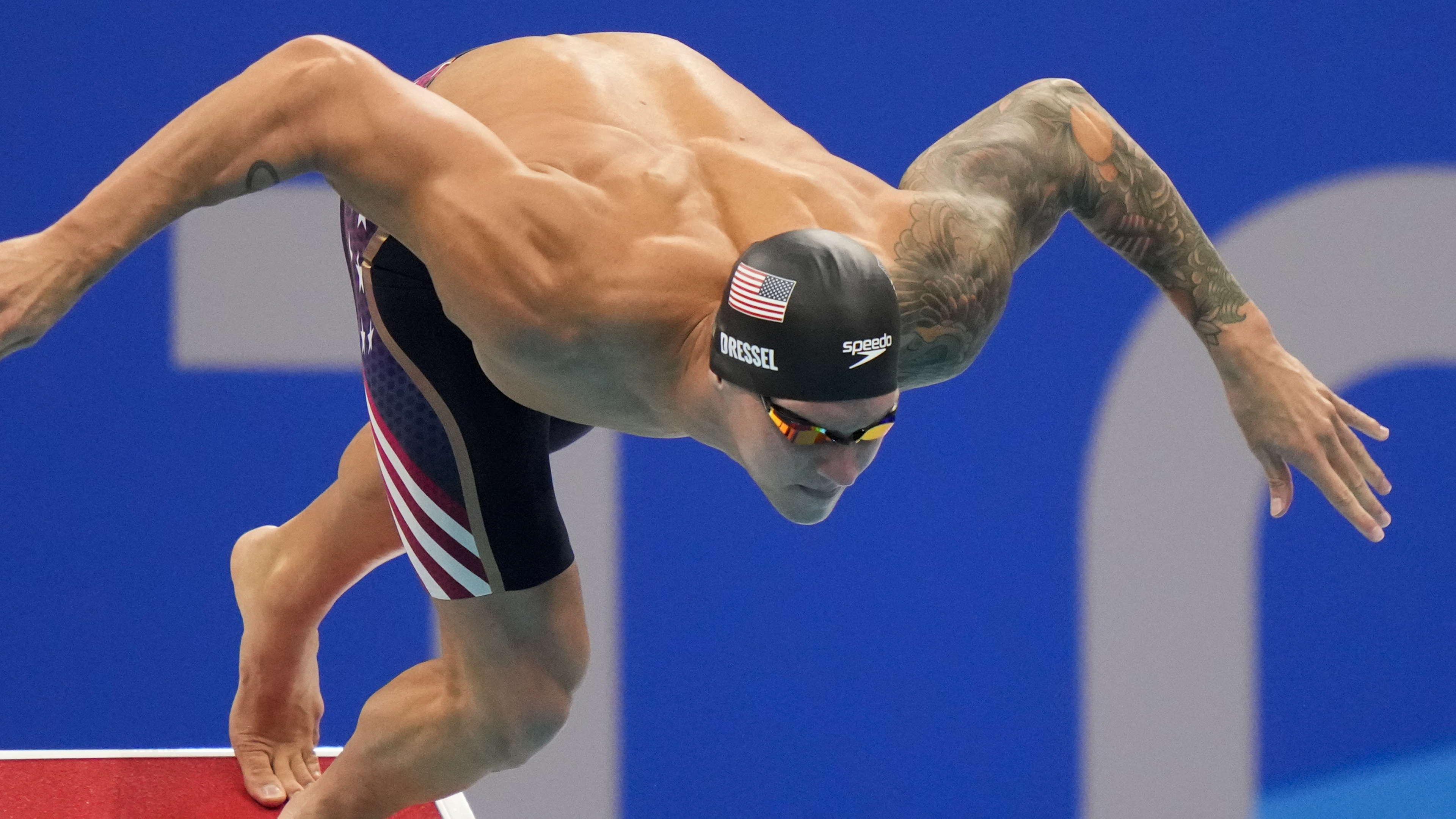 Swimming: Caeleb Dressel, An American professional swimmer who specializes in freestyle, butterfly, and individual medley events. 3840x2160 4K Wallpaper.