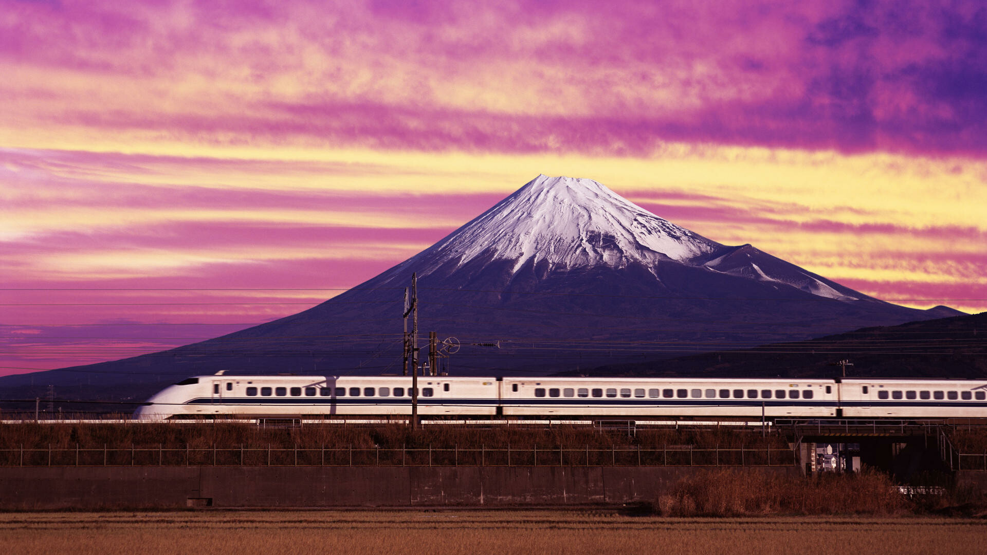 Japan: The Land Of Rising Sun, Mount Fuji, Highland, Landscape. 1920x1080 Full HD Background.