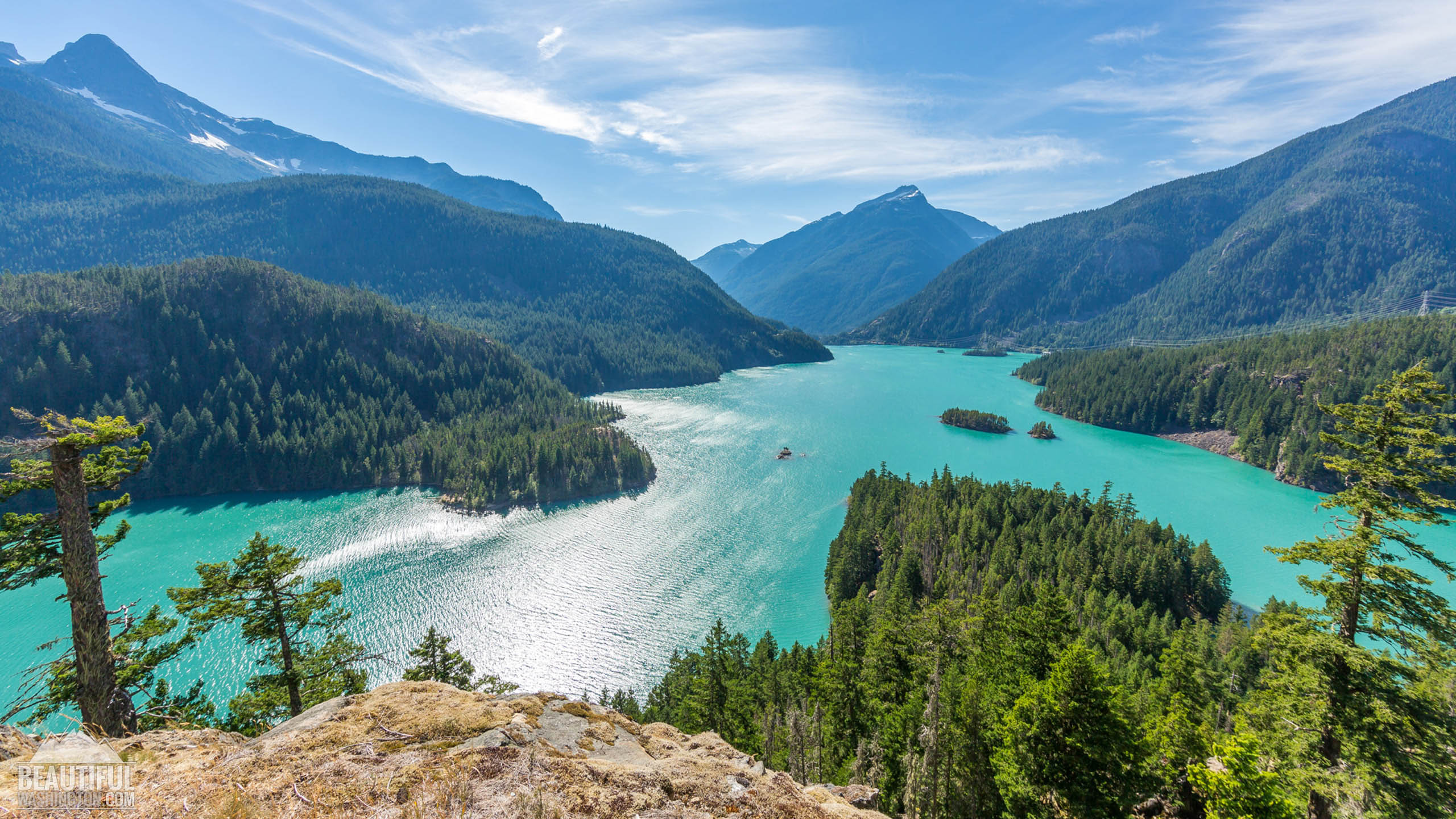 Diablo Lake, North Cascade mountains, 2560x1440 HD Desktop