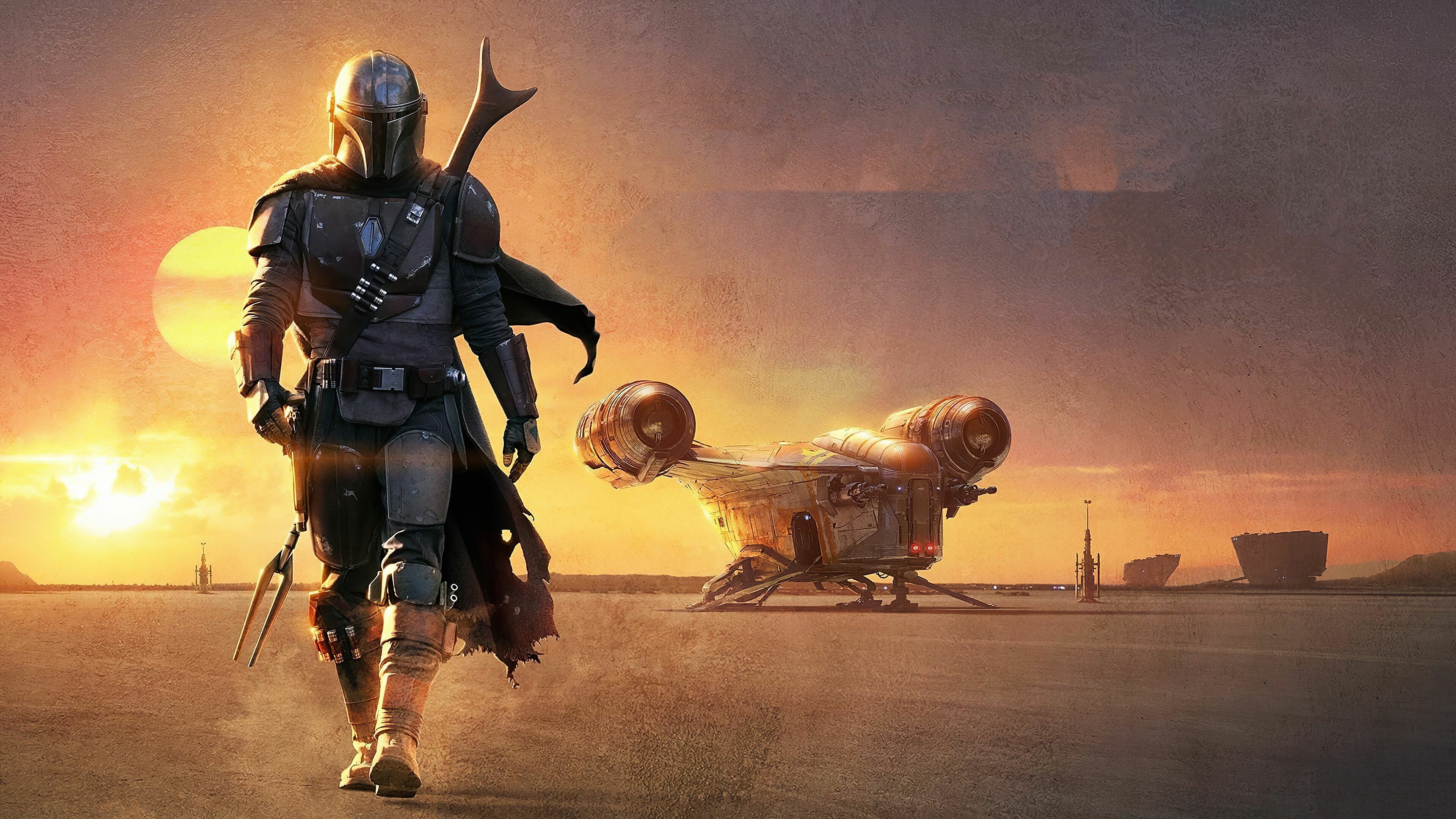The Mandalorian: The first live-action series in the Star Wars franchise. 3840x2160 4K Background.