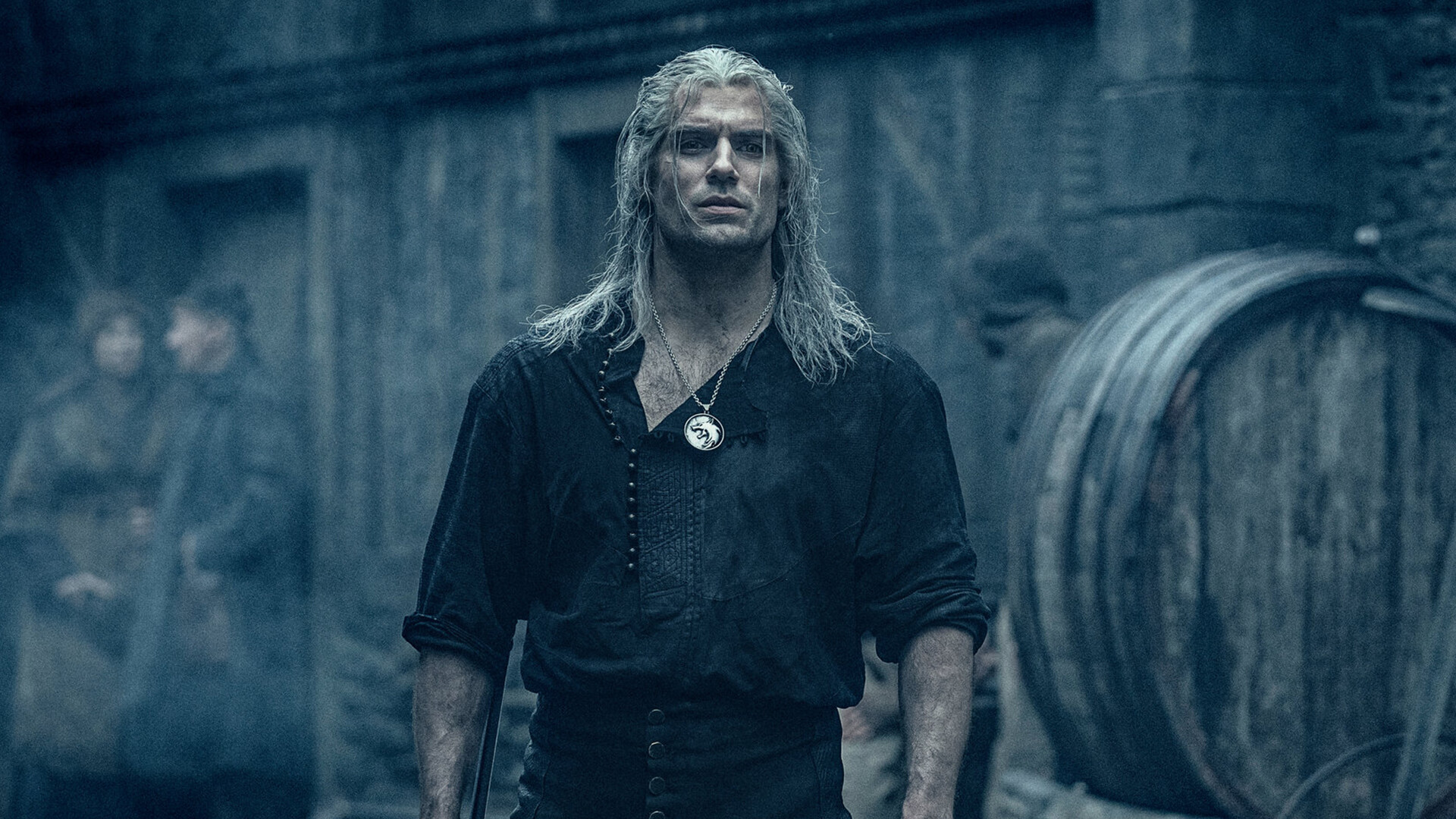 The Witcher Season 2: Netflix, Henry Cavill as Geralt of Rivia, also known as White Wolf. 1920x1080 Full HD Background.