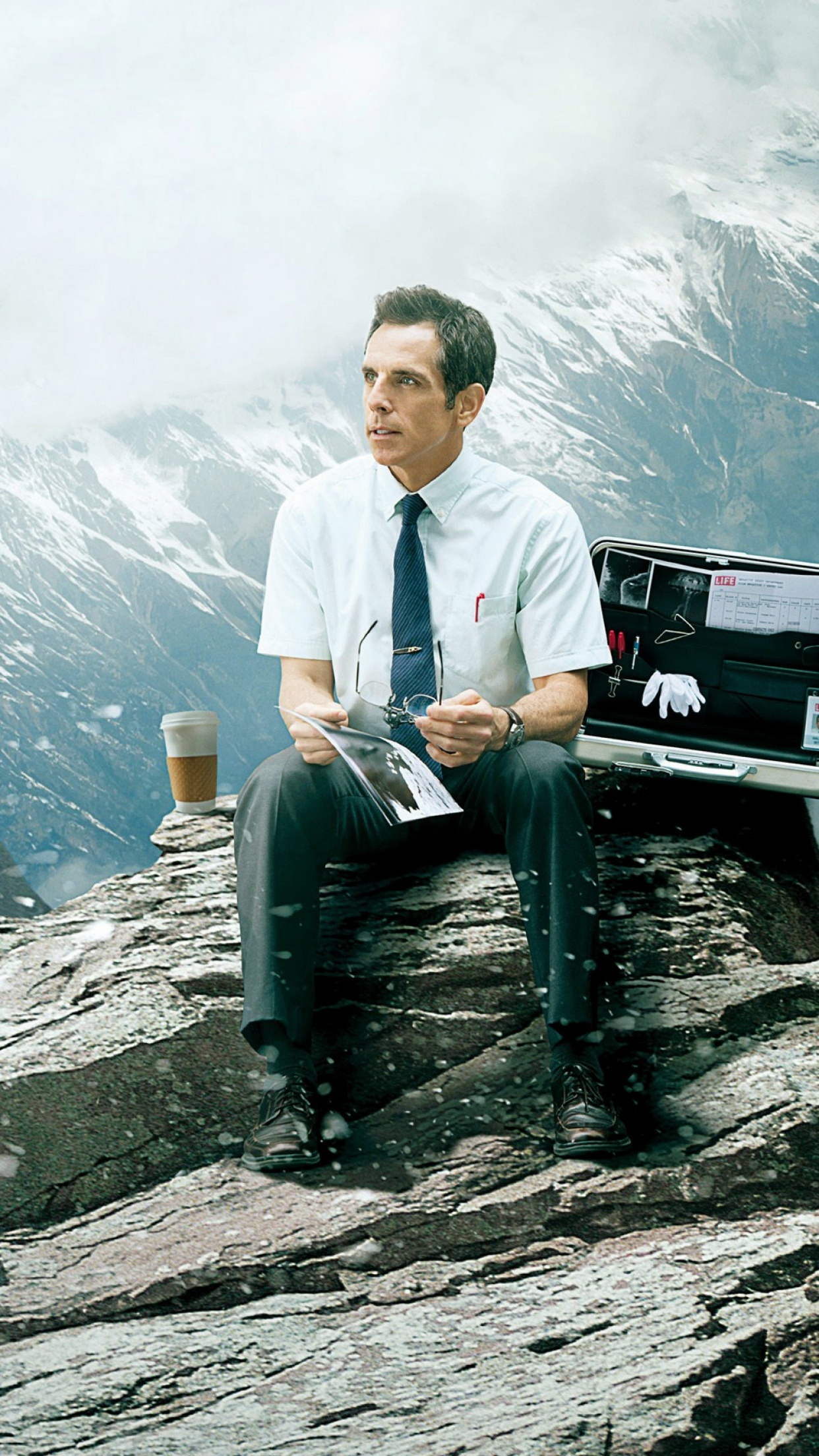 Ben Stiller, The Secret Life of Walter Mitty, Mountain movies, Movie adventure, 1250x2210 HD Phone