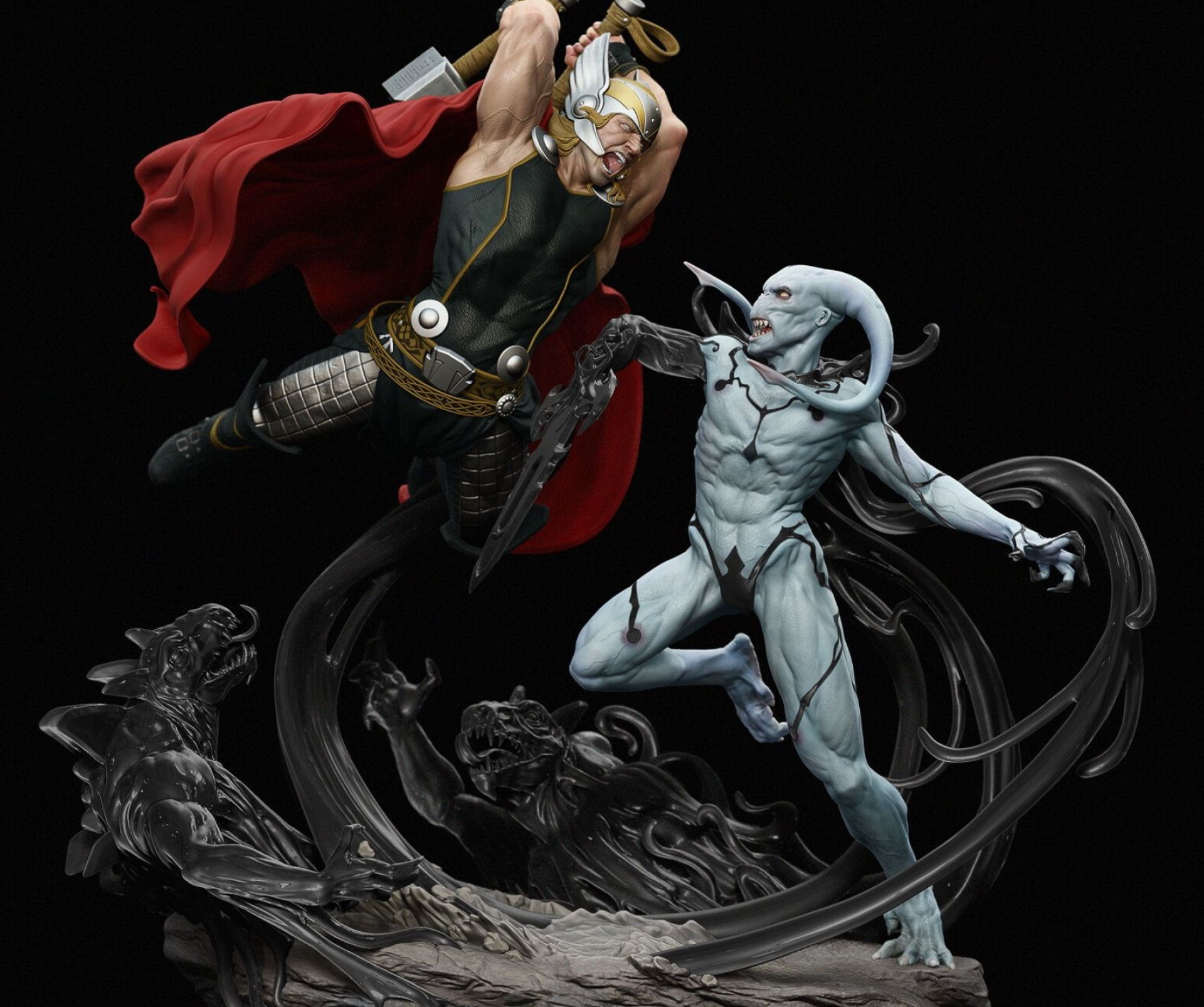 Gorr the God Butcher: Thor vs the virtually immortal character, God of Thunder vs the supervillain. 1920x1610 HD Wallpaper.