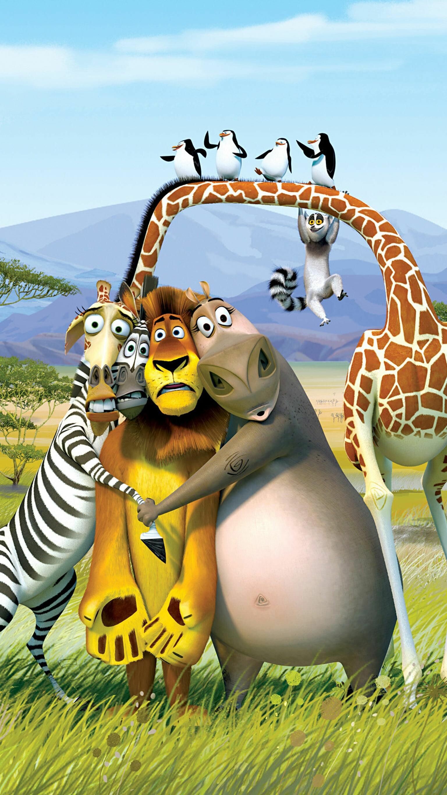 Madagascar (Movie): Animated film, Centers around a group of animals from the Central Park Zoo. 1540x2740 HD Background.