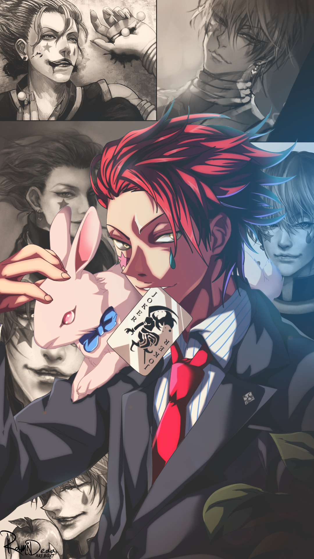 Hisoka, Hunter x Hunter, Anime character, Intense expressions, 1080x1920 Full HD Phone