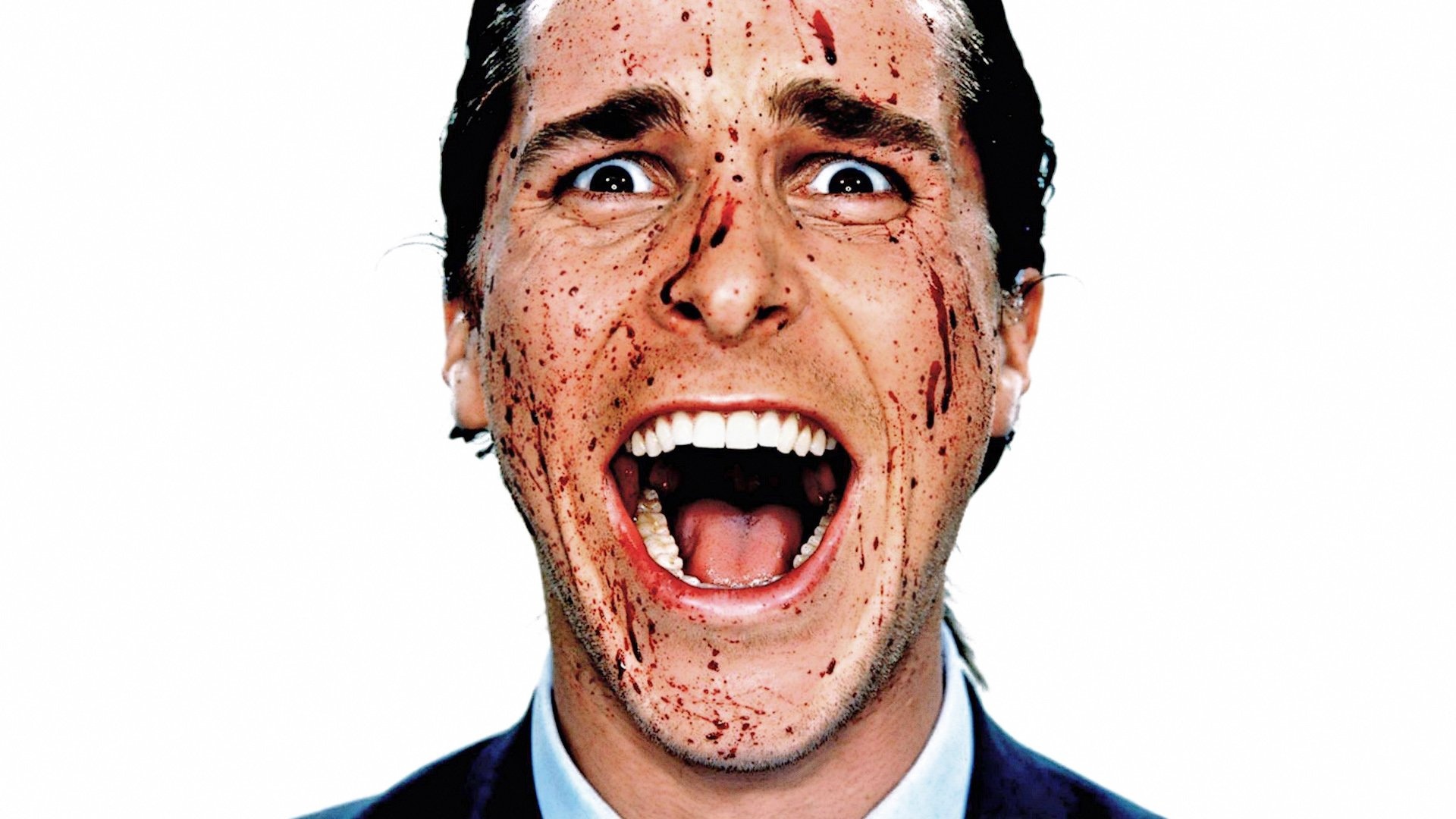 Christian Bale: American Psycho, Horror film, Patrick Bateman. 1920x1080 Full HD Wallpaper.