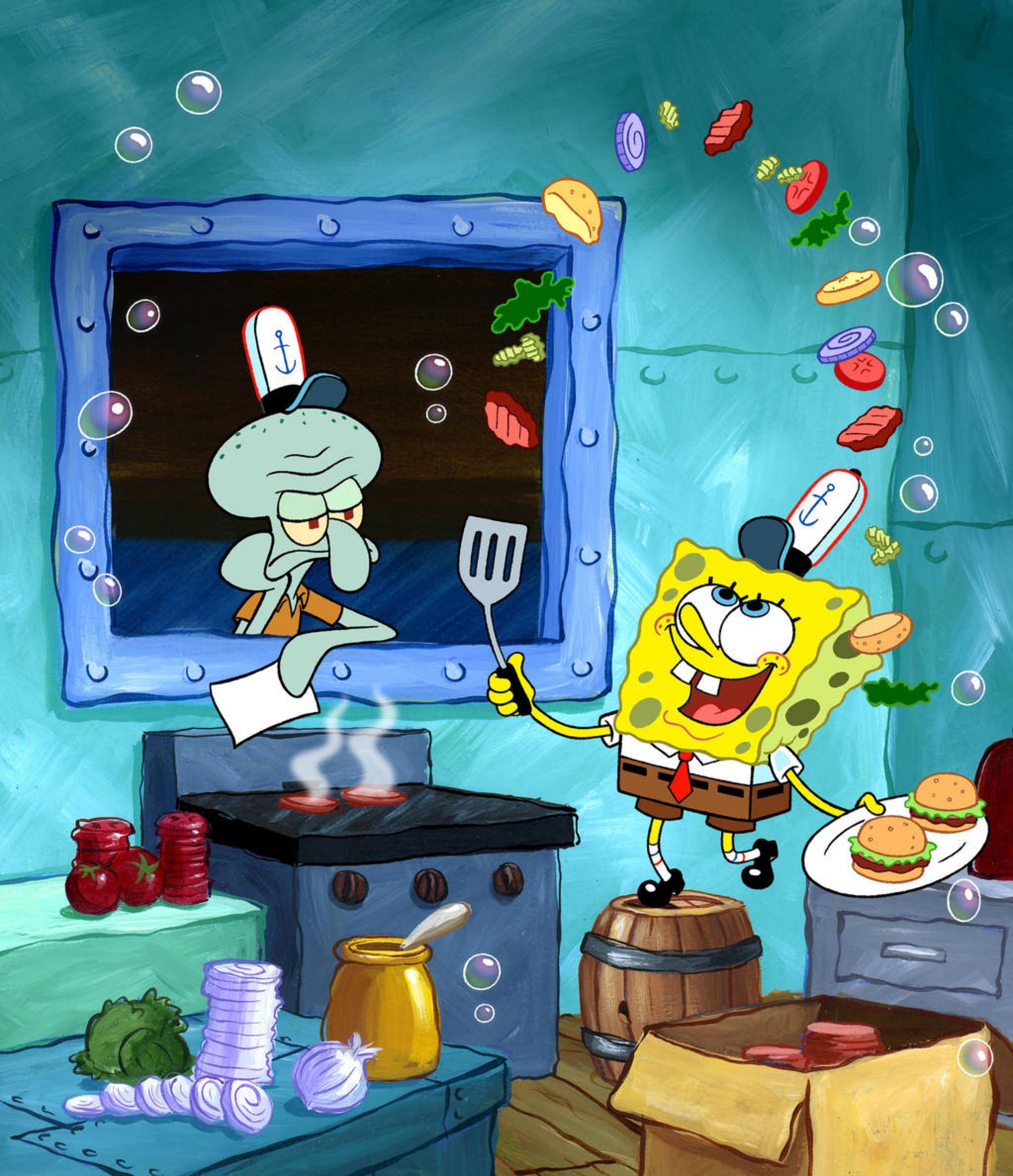 SpongeBob x Squidward, Filem, 2050x2380 HD Handy