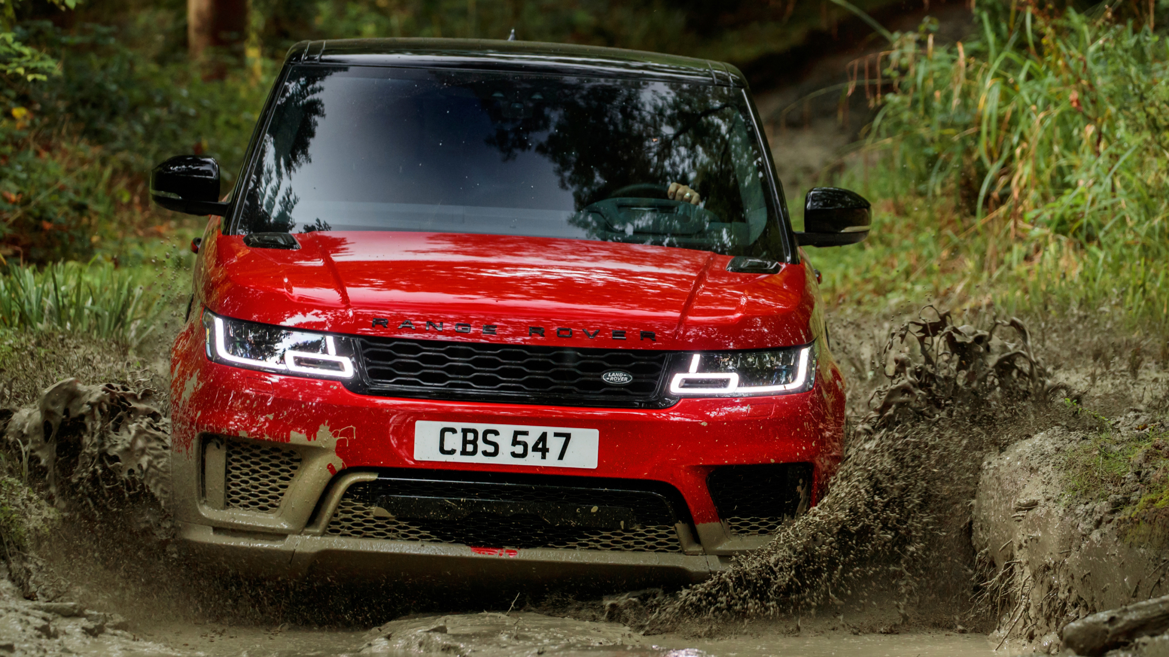 Off-road Driving: Range Rover Sport, SUV, Four-wheel drive, Higher traction vehicles. 3840x2160 4K Background.
