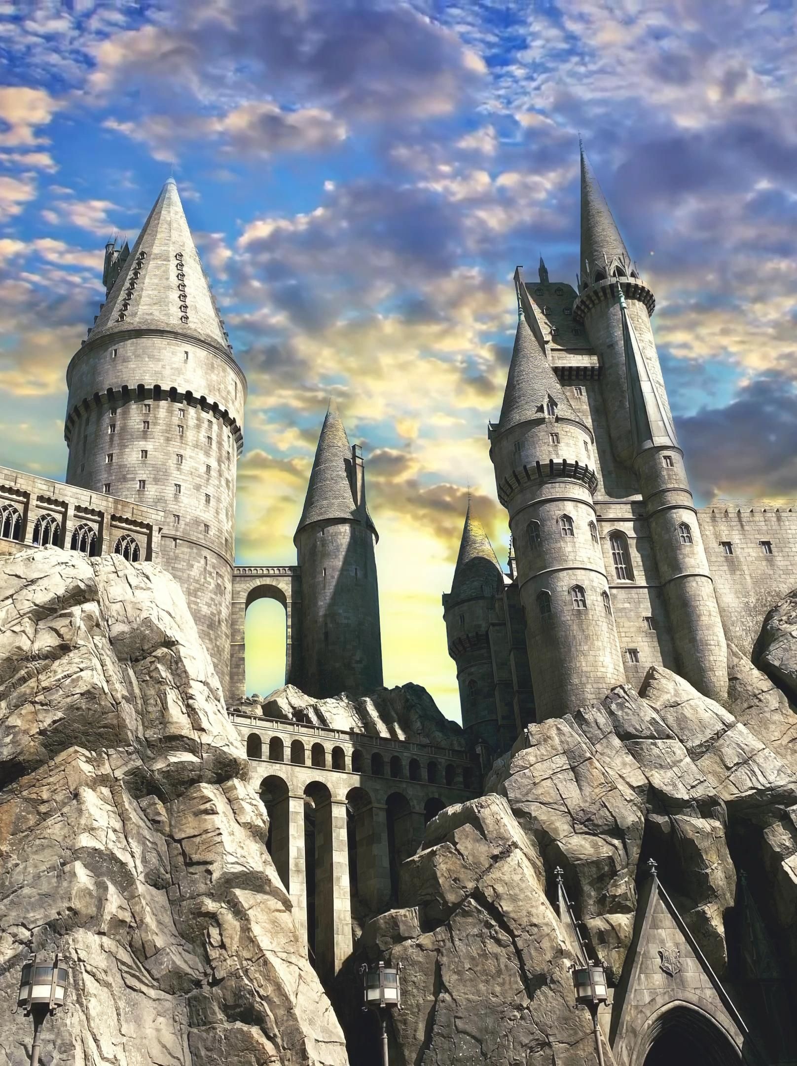 Hogwarts Castle, Wizarding World video, Harry Potter castle photos, Hogwarts castle wallpaper, 1620x2160 HD Phone