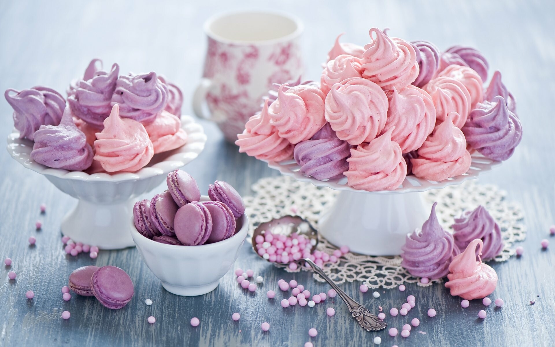Sweets: Macaron, Marshmallow souffle, Confection. 1920x1200 HD Background.
