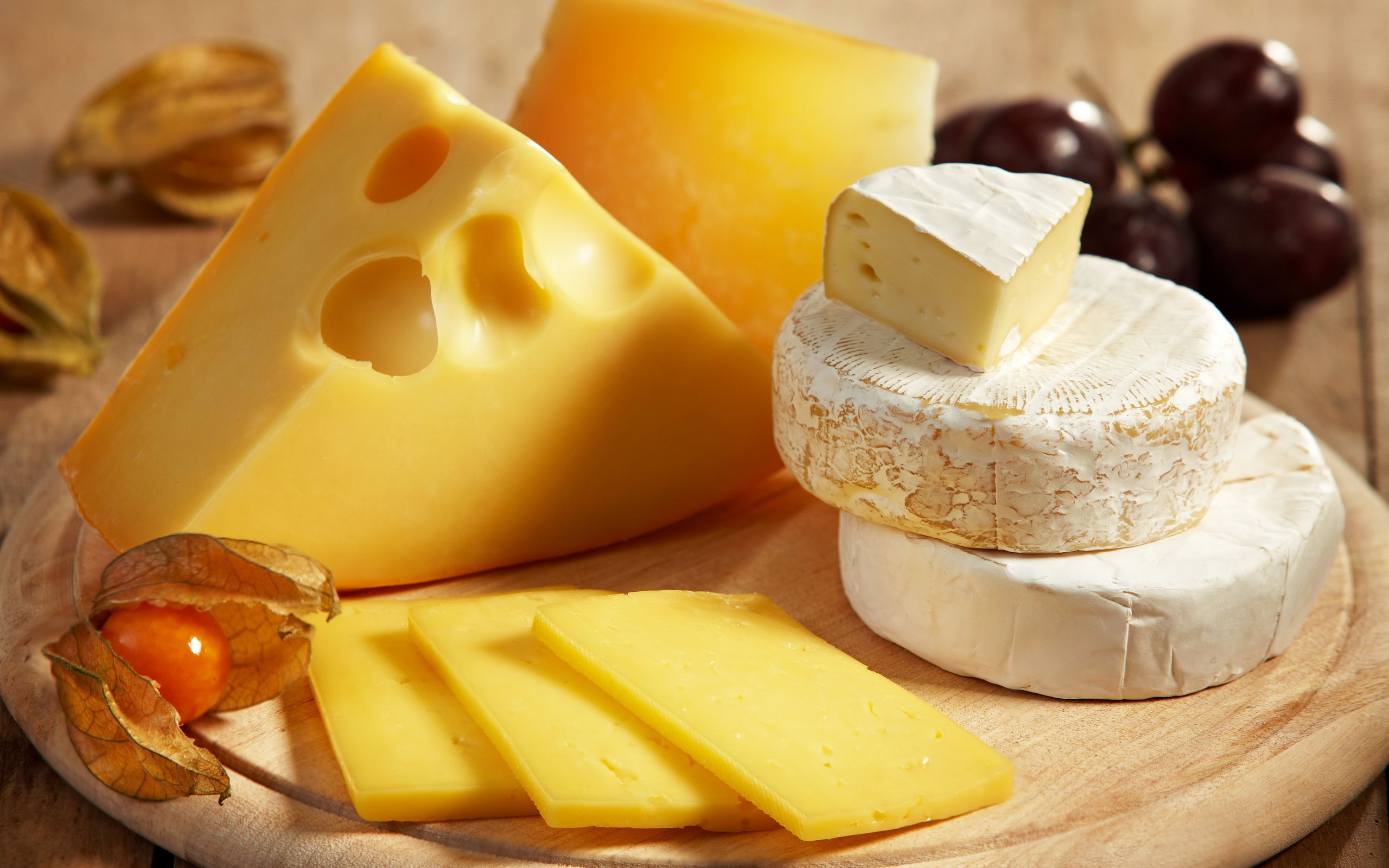 Cheese: The name comes from Latin caseus, Food, Provolone. 2560x1600 HD Wallpaper.