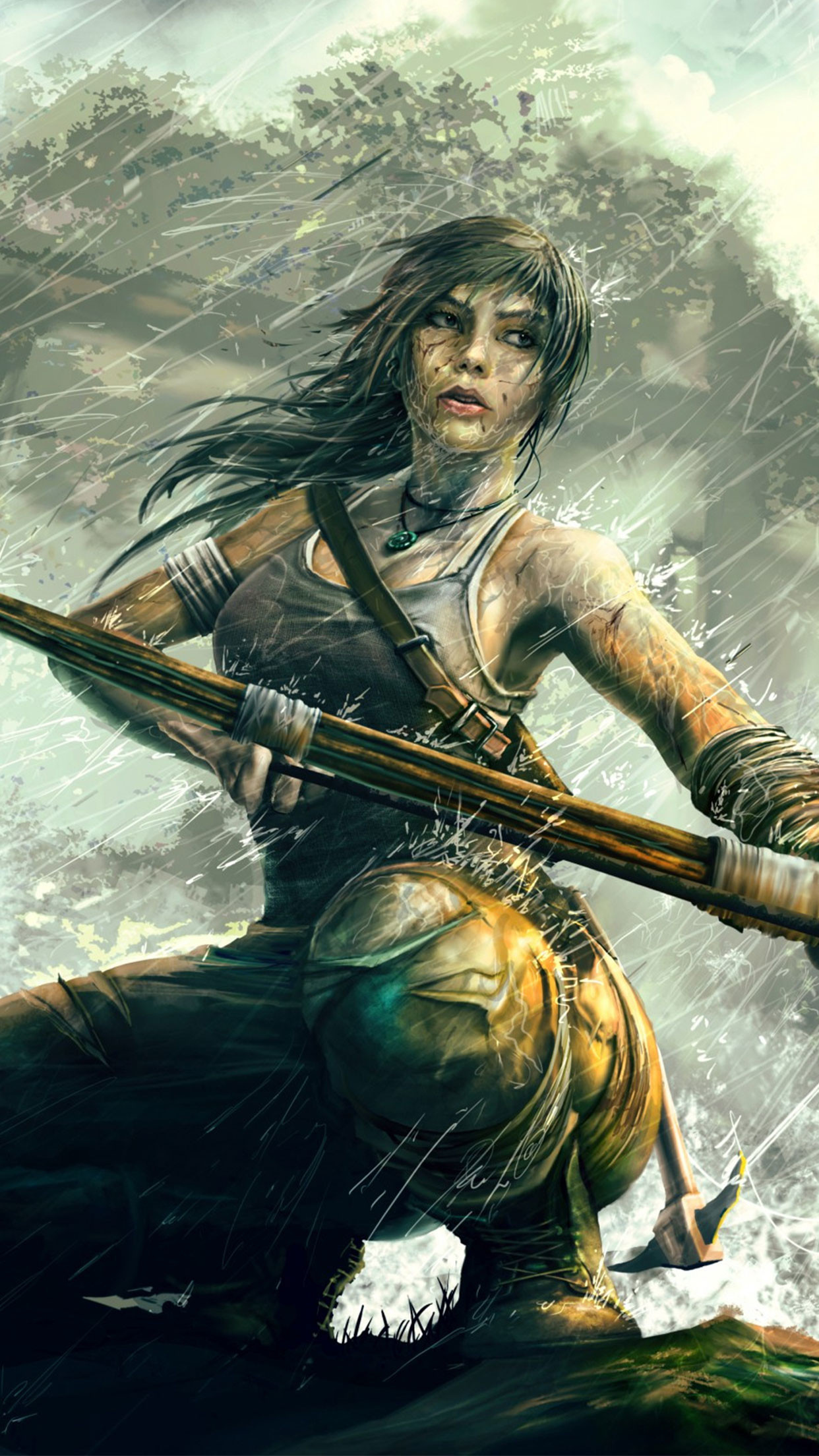 Tomb Raider 2018, Android wallpaper, Game art, 1250x2210 HD Handy