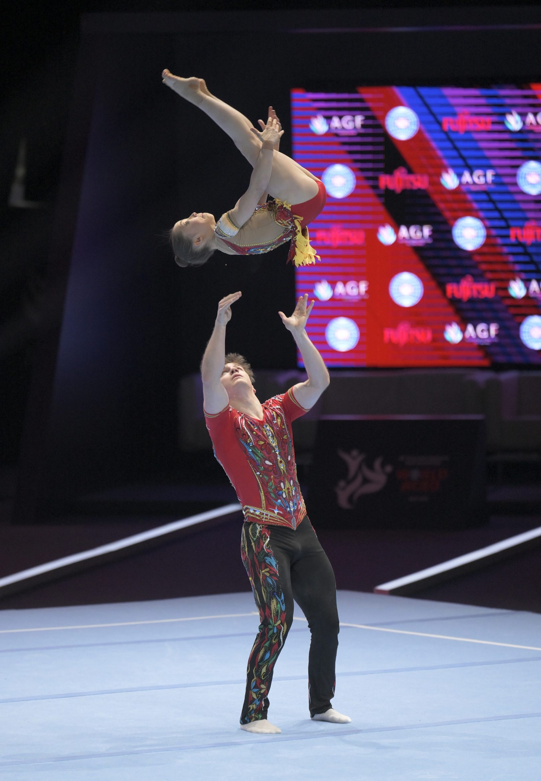 Acrobatic Gymnastics: Natasha and Dylan, The 28th FIG Acrobatic Gymnastics World Championship pair event. 1780x2560 HD Wallpaper.