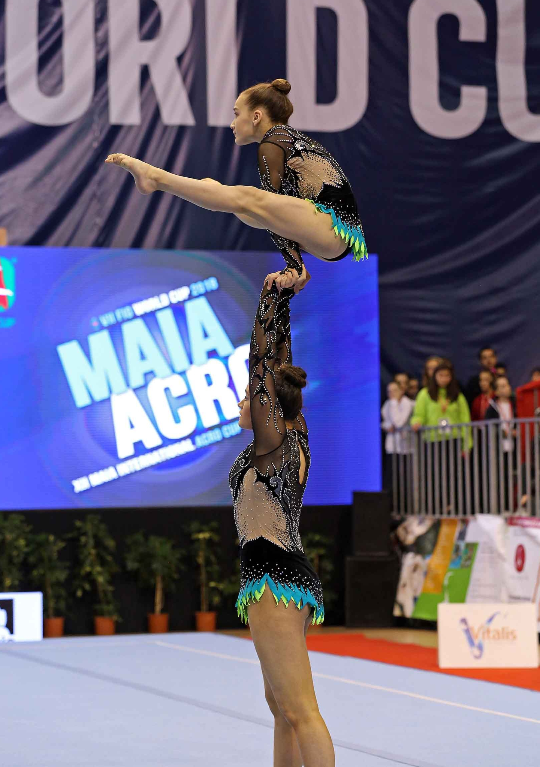 Acrobatic Gymnastics: The FIG World Cup circuit in Artistic Gymnastics, An official international competition. 1800x2560 HD Background.
