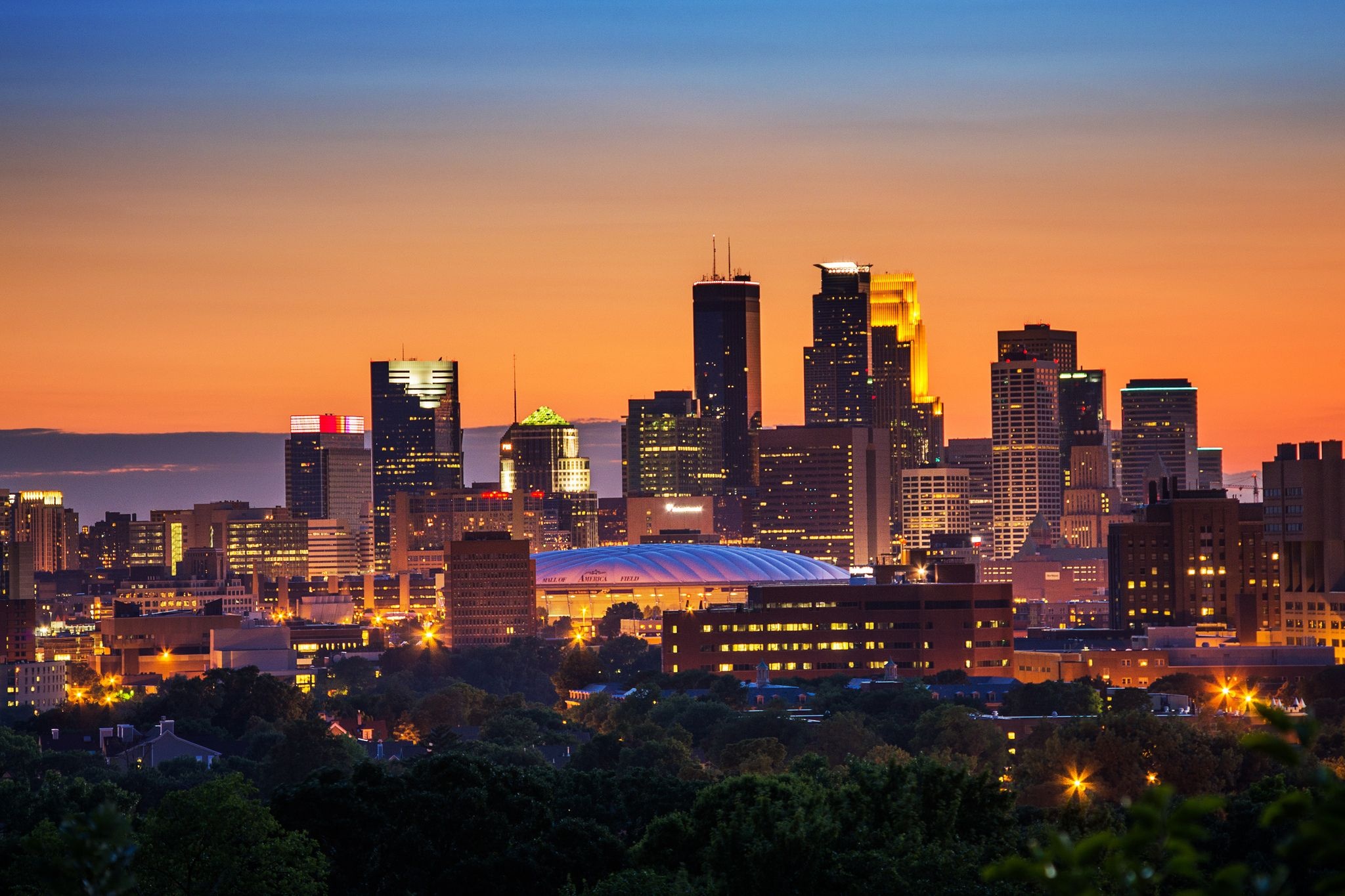 Minneapolis Skyline, Travels, Sunset, Seattle skyline, 2050x1370 HD Desktop
